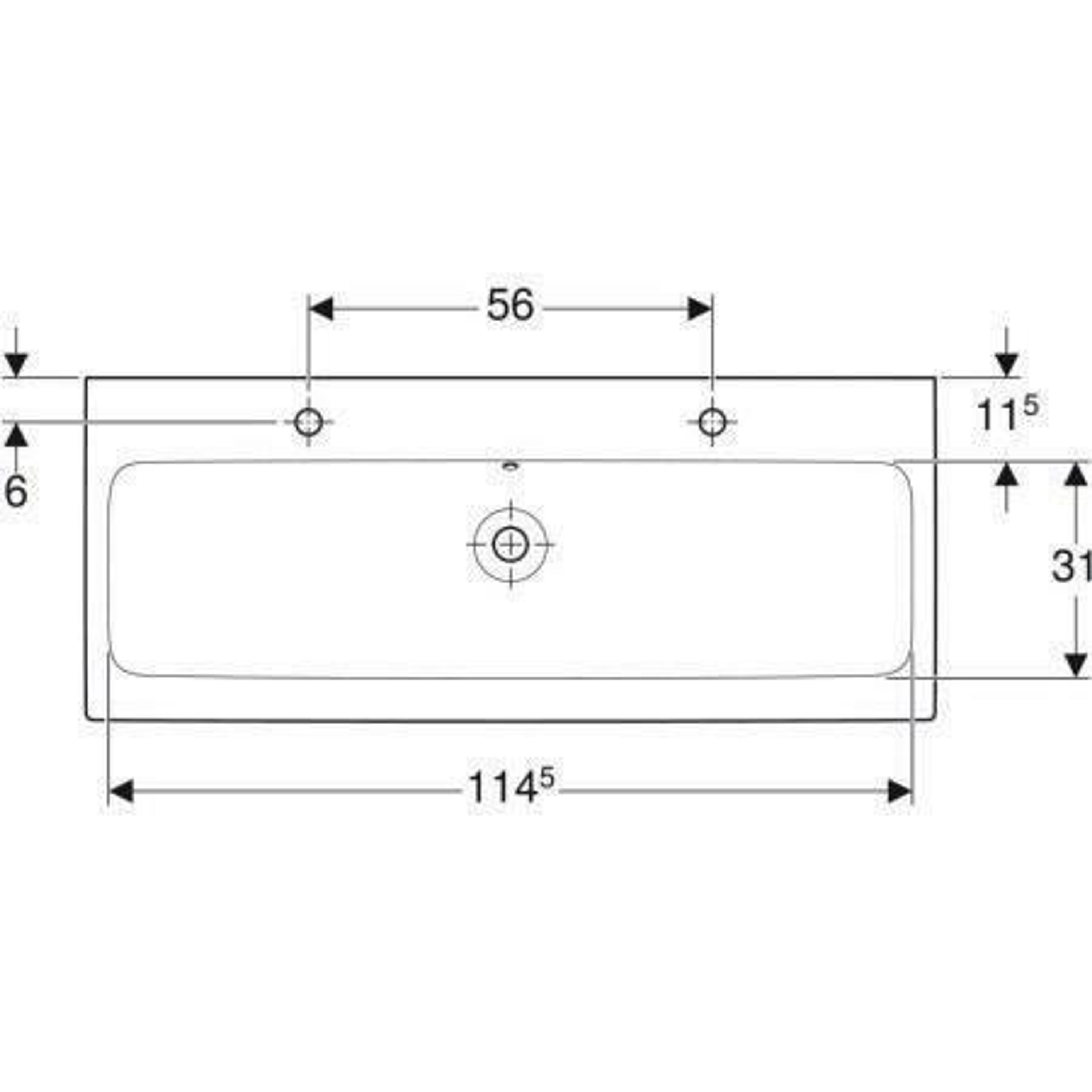 Geberit Waschtisch iCon 1200x485mm m ÜL