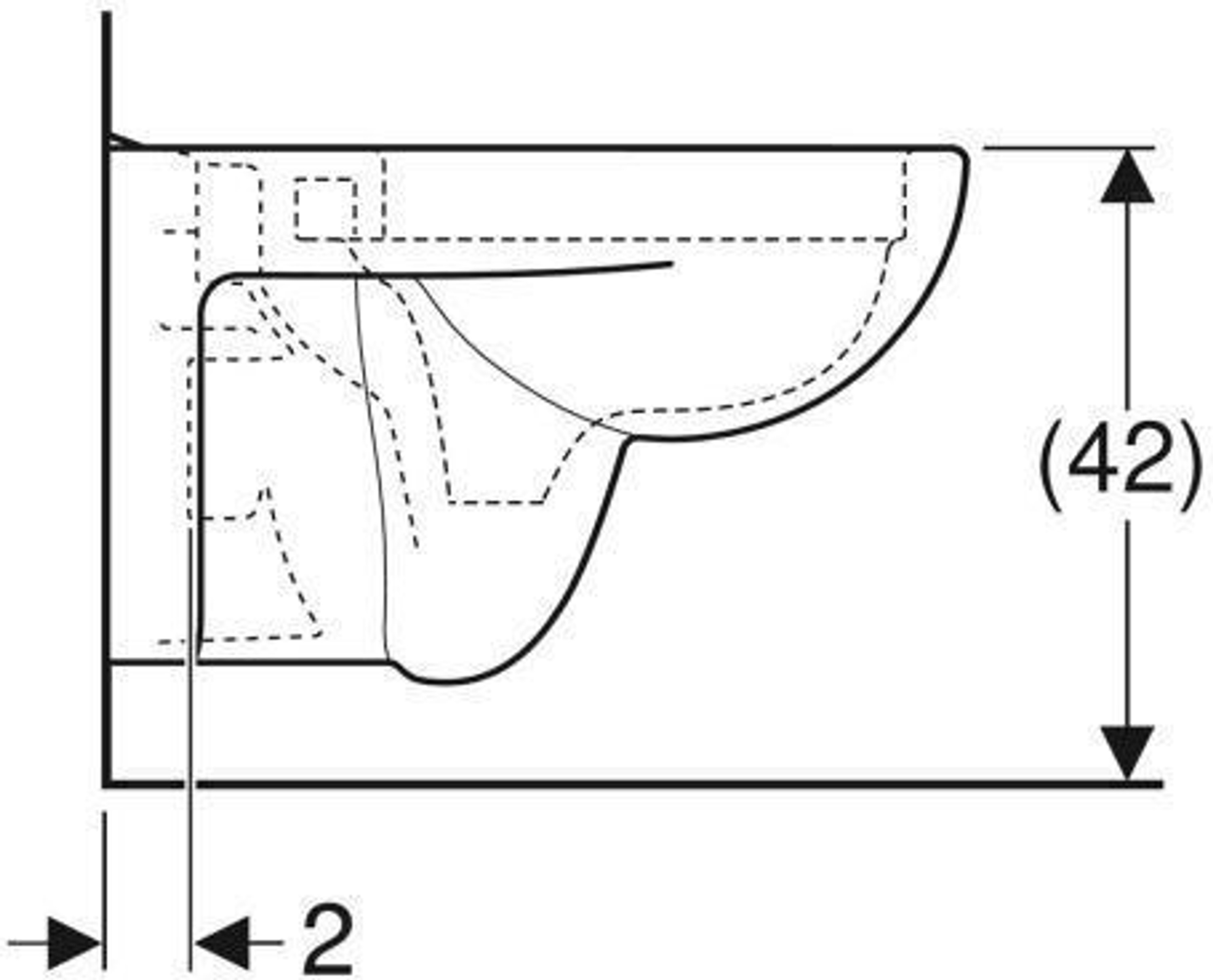 Geberit Wand-Tiefspül-WC RENOVA PLAN Rim