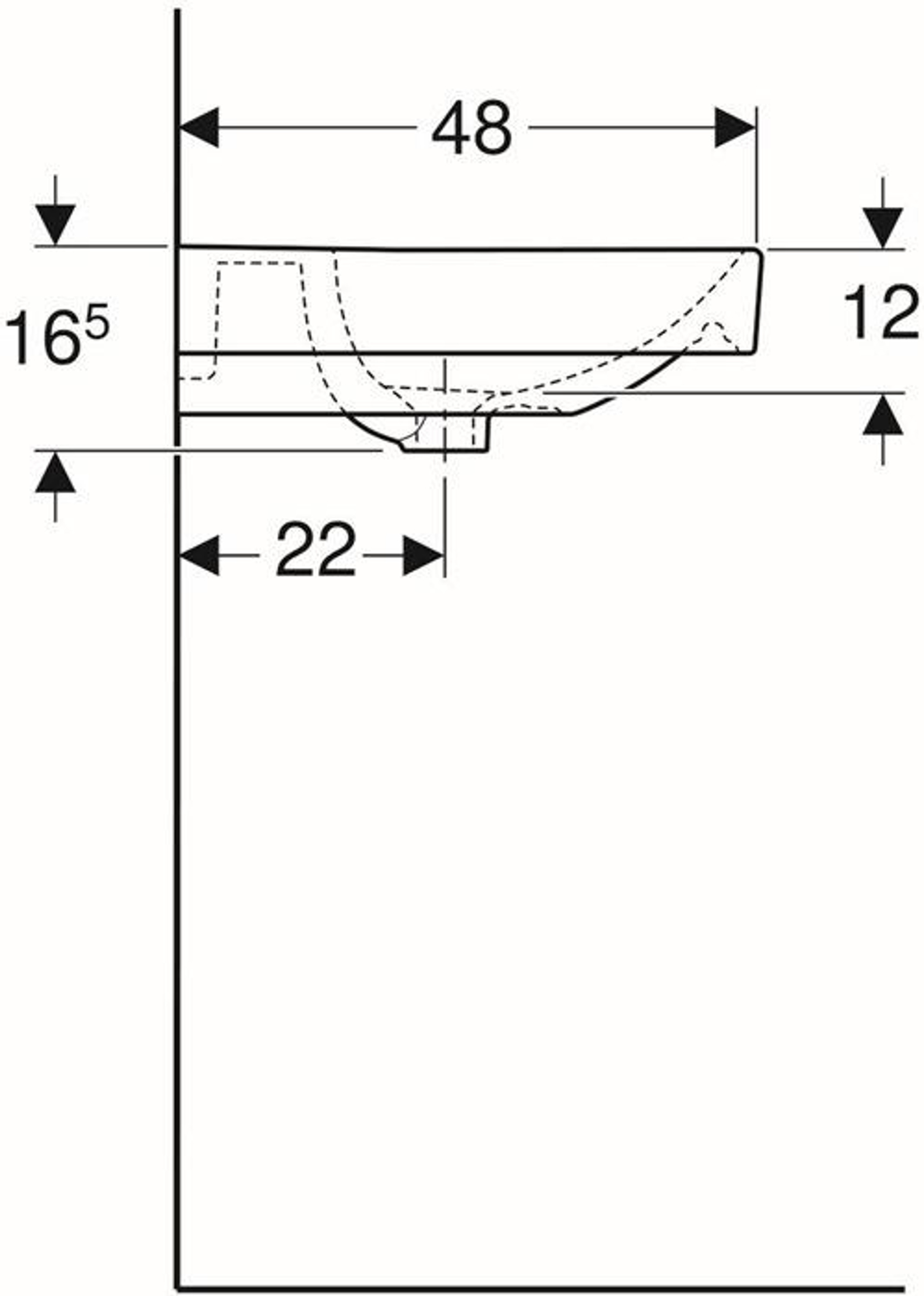 Geberit Waschtisch SMYLE Square mit Hahn