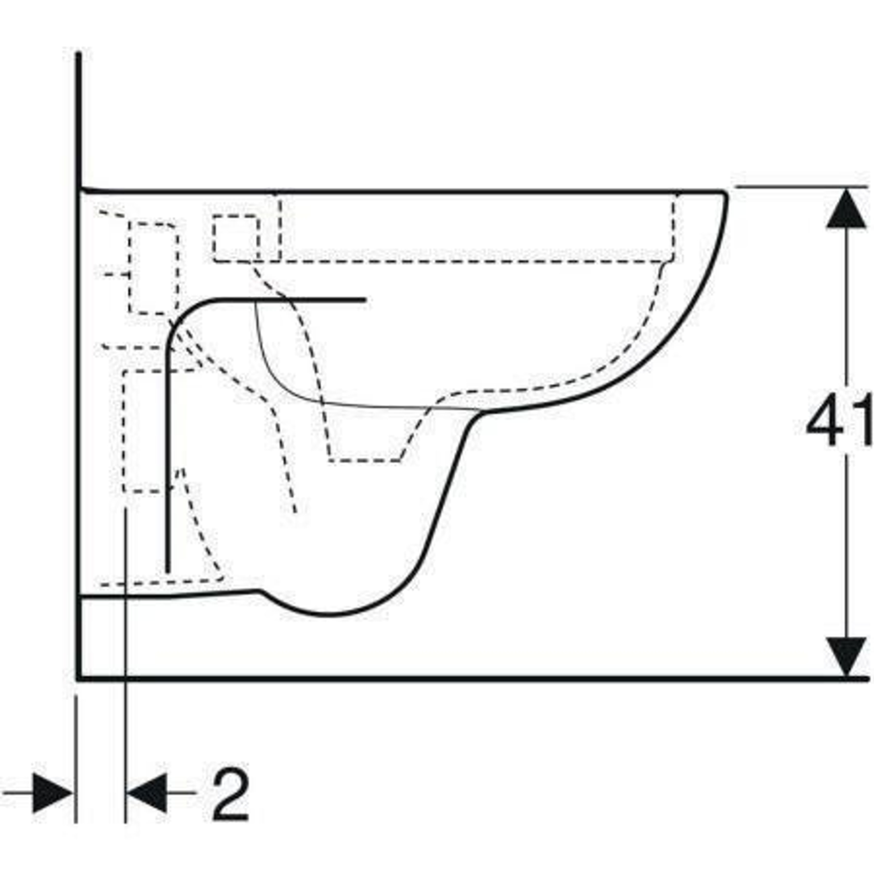 Geberit Wand-Tiefspül-WC RENOVA Rimfree