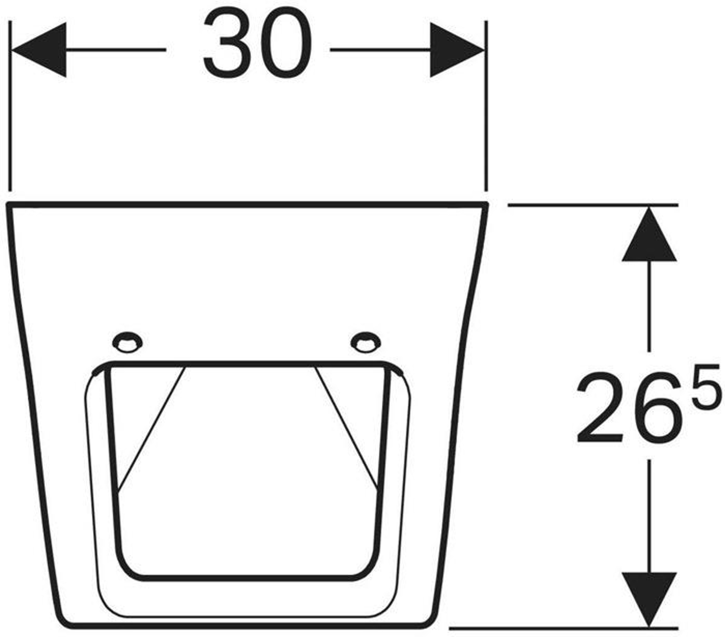 Geberit Urinal PAREO f De Zul v hint Abg