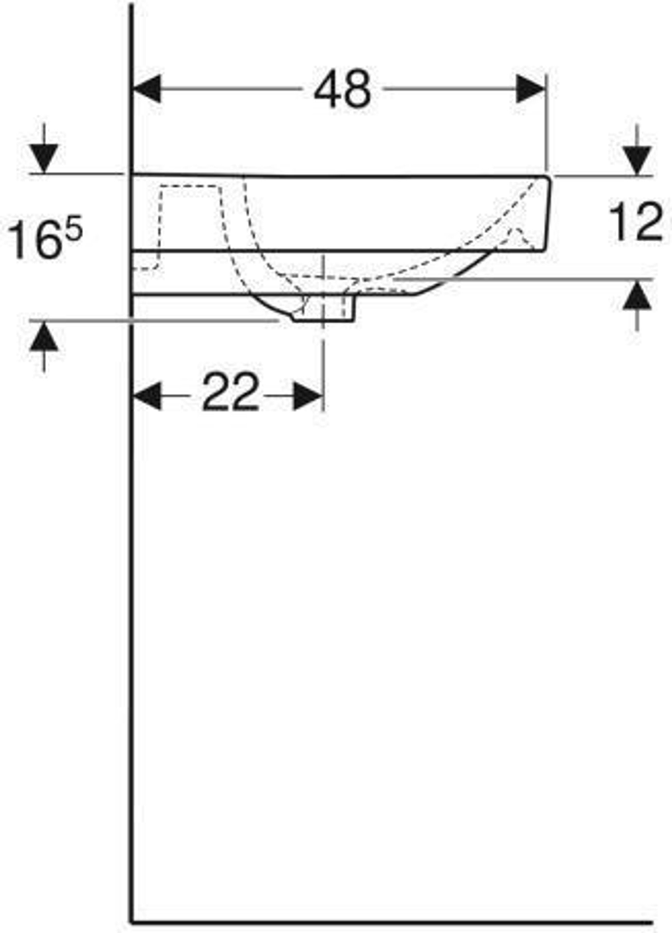 Geberit Waschtisch SMYLE Square mit Hahn