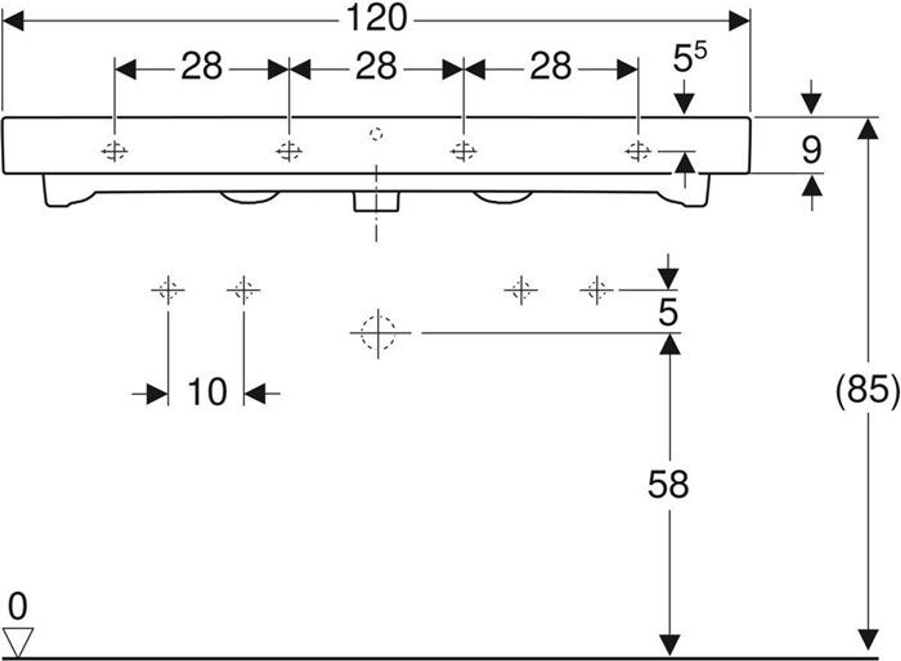 Geberit Waschtisch iCon 1200x485mm m ÜL