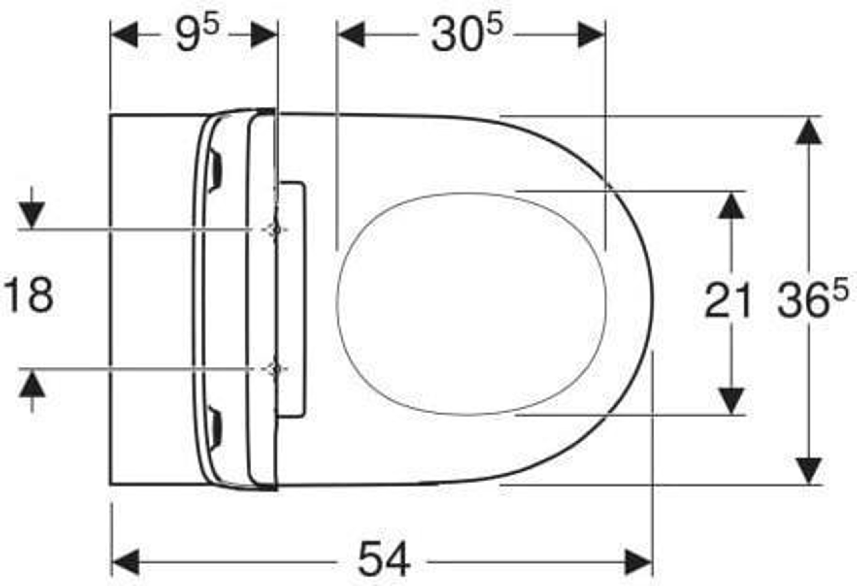 Geberit Wand-Tiefspül-WC ONE mit WC-Sitz