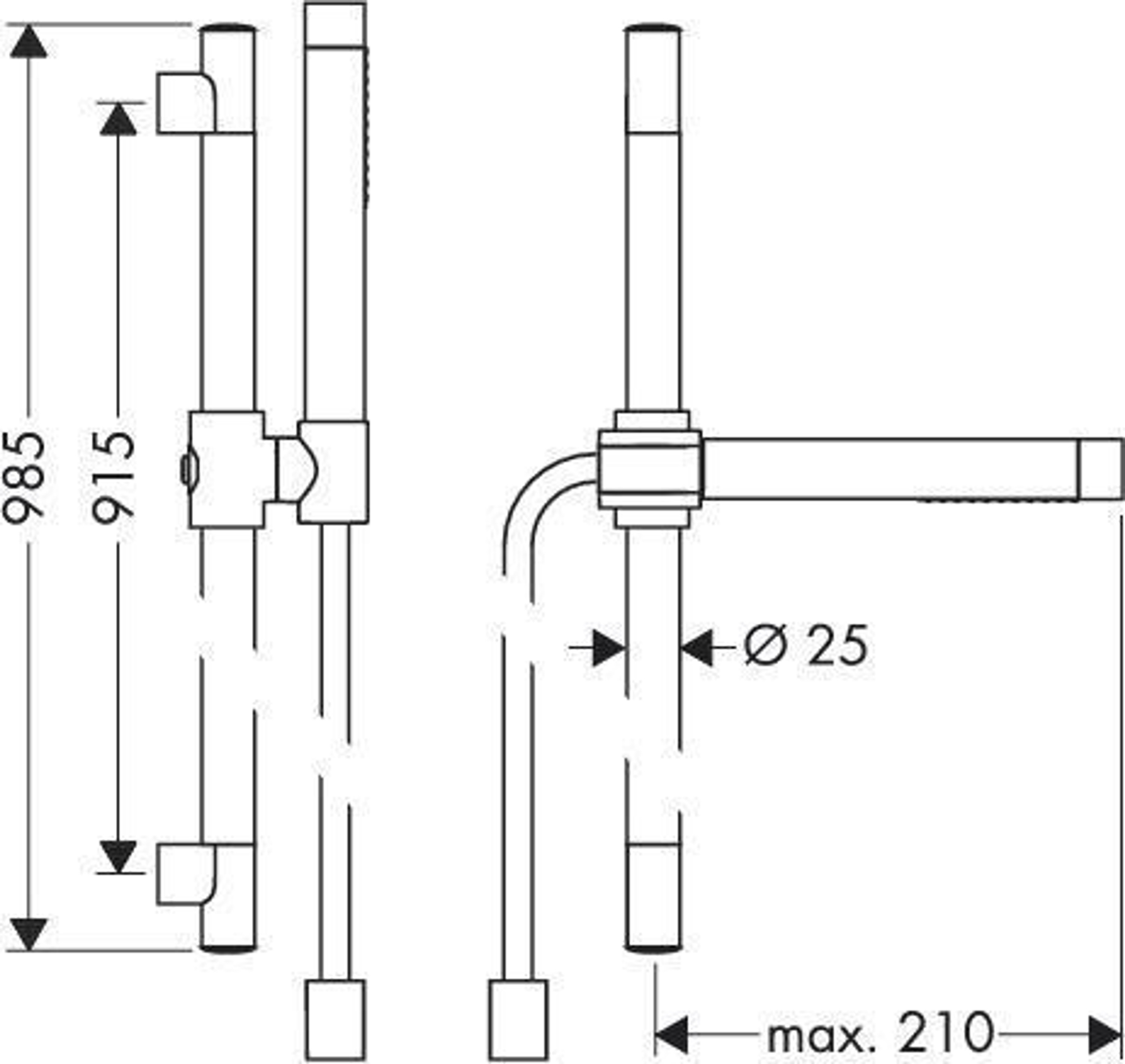 Brauseset AXOR STARCK mit 2jet Stabhandb