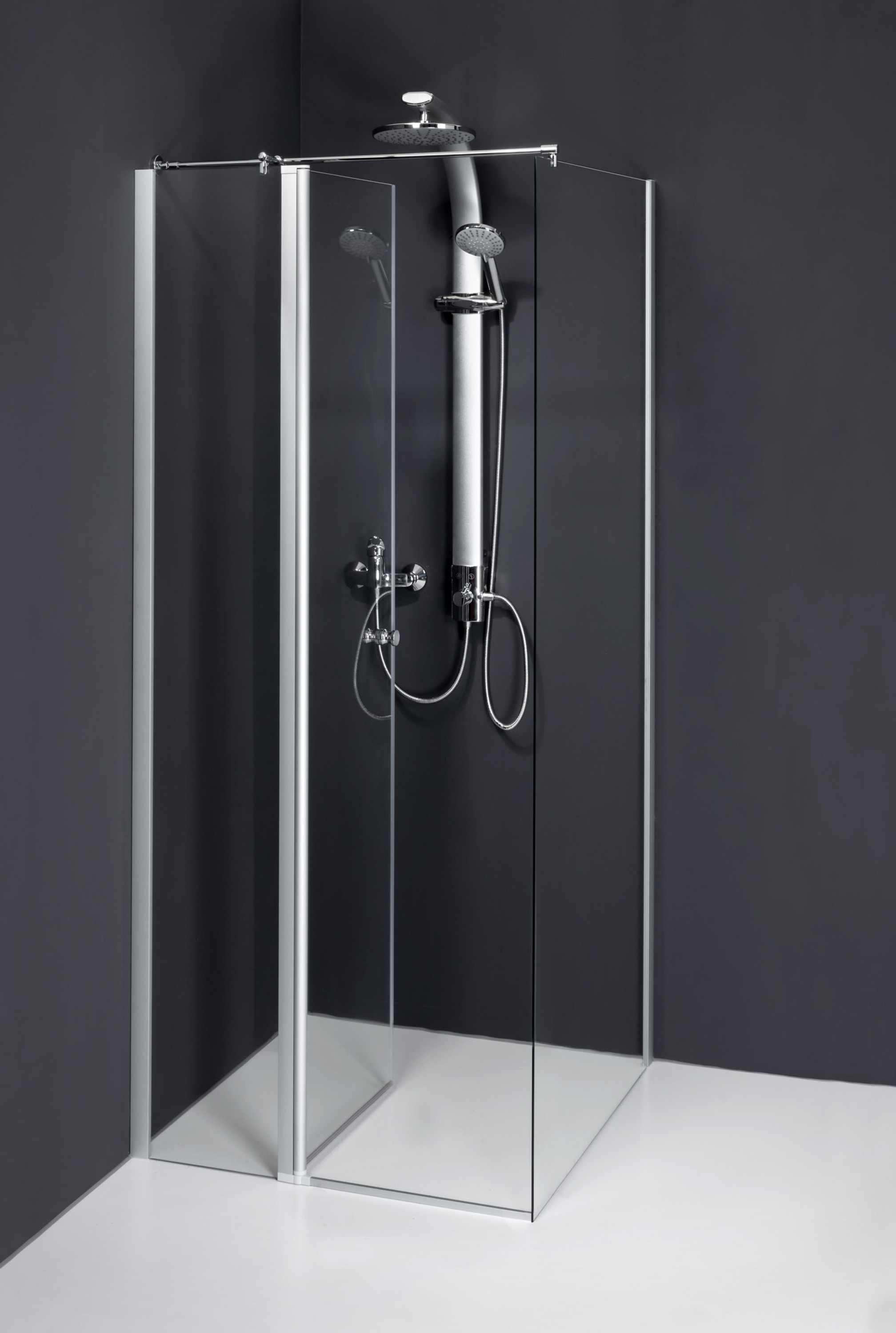 Duschkabine Dusbad Vital 5 Pendeltür an FT+Seitenwand Anschlag:Rechts,Breite:90cm