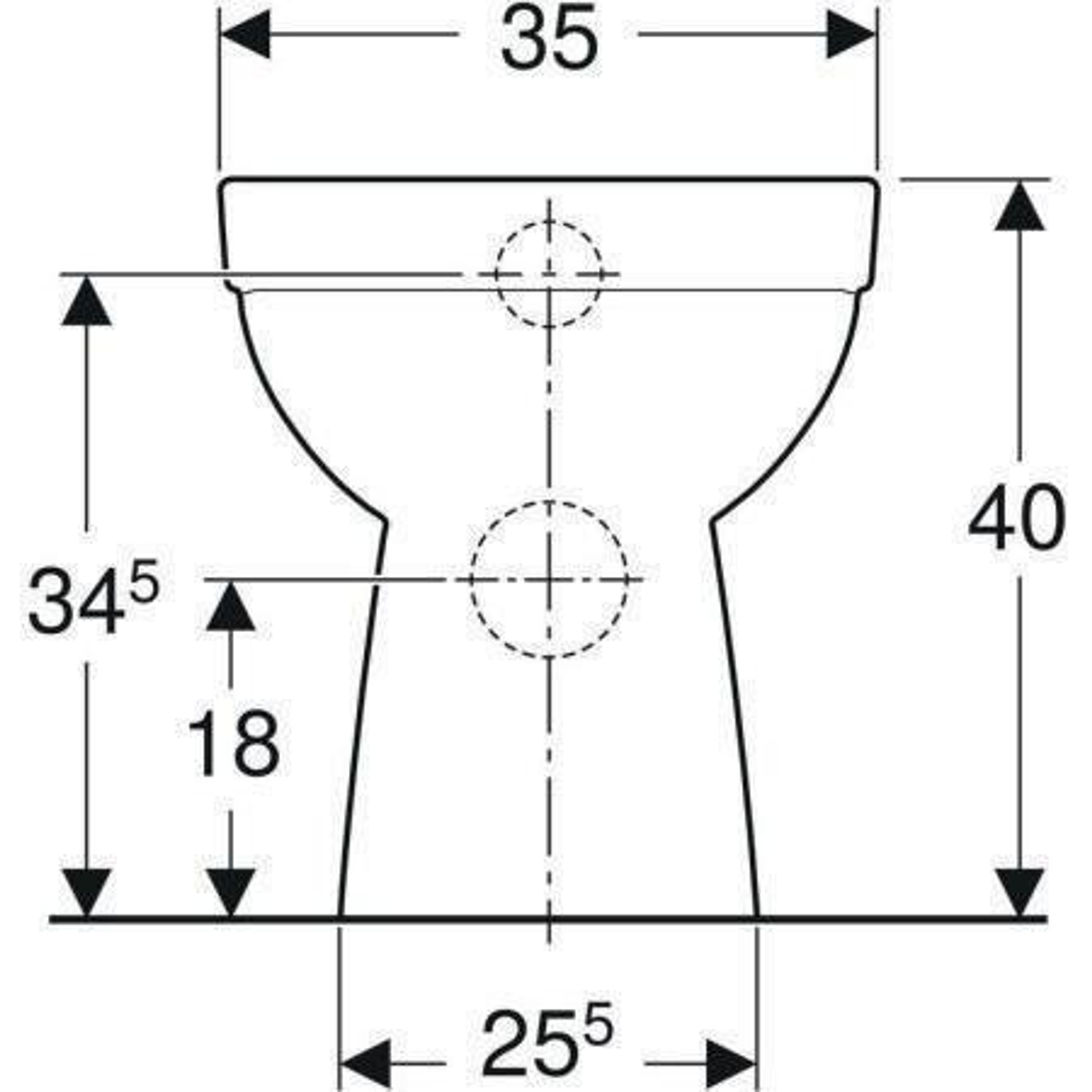 Geberit Stand-Tiefspül-WC RENOVA Ab hori