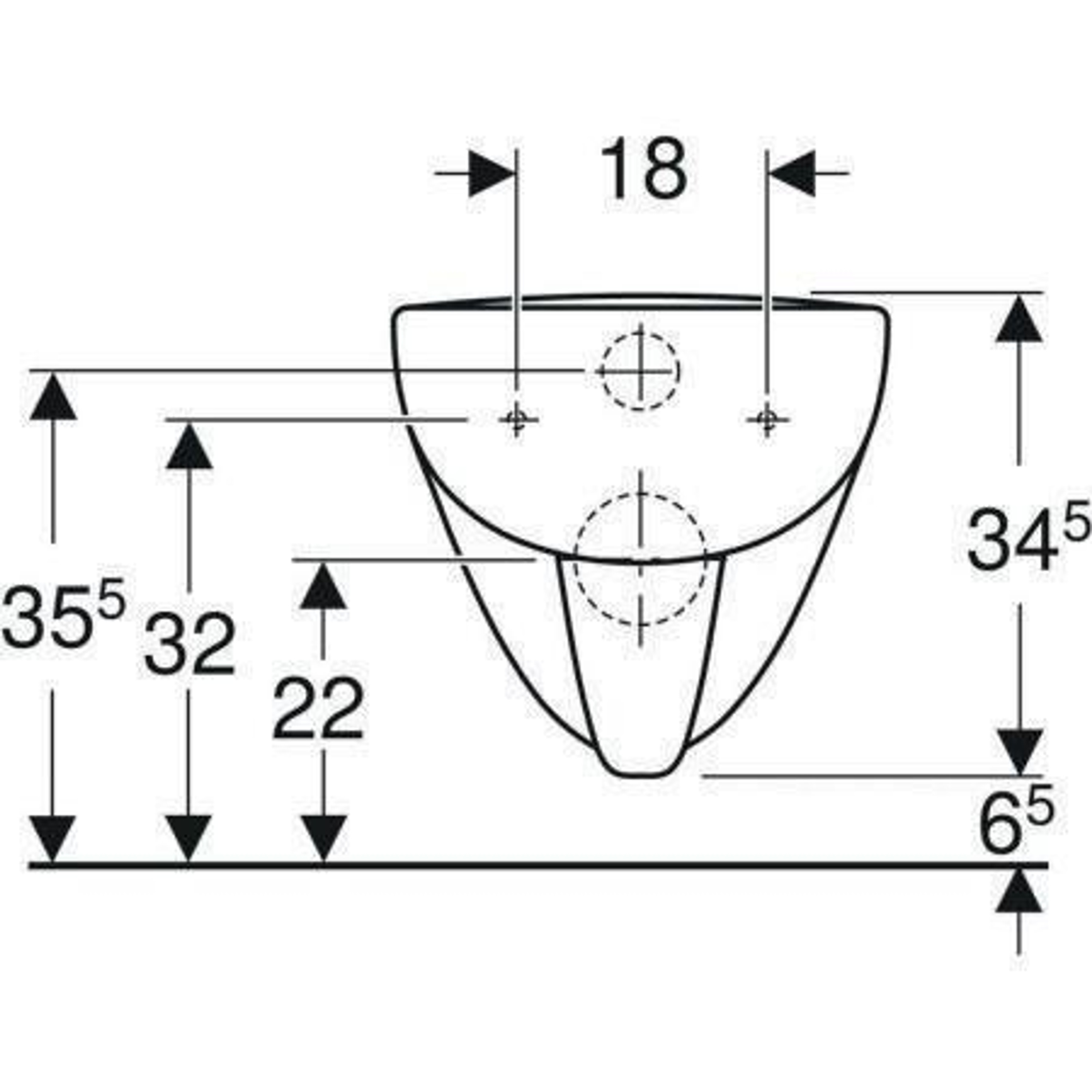 Geberit Wand-Tiefspül-WC RENOVA PLAN Rim