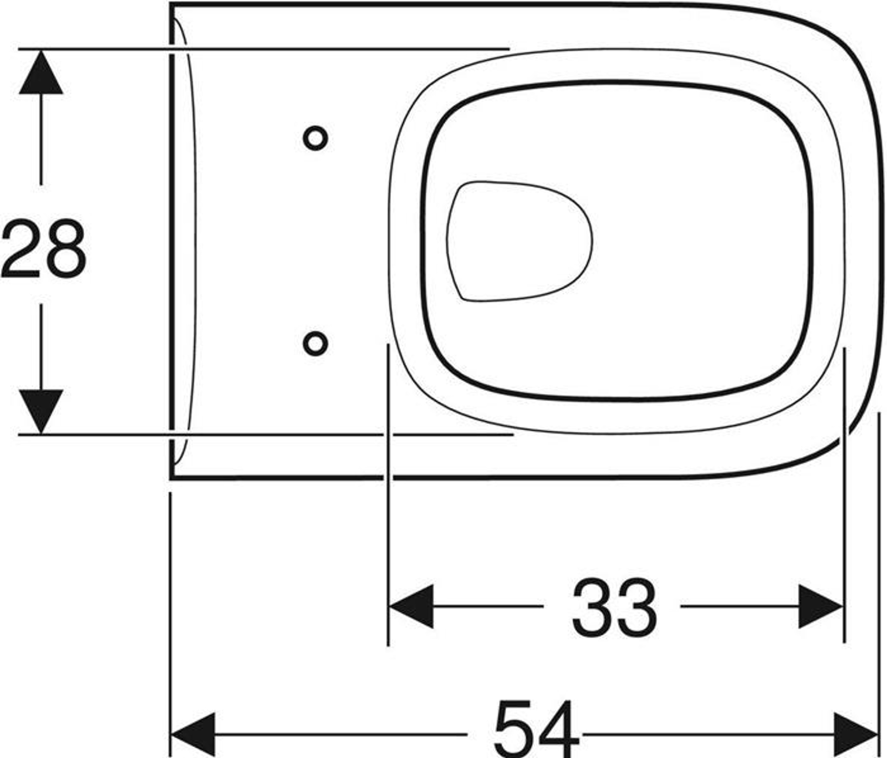 Geberit Wand-Tiefspül-WC RENOVA PLAN mit