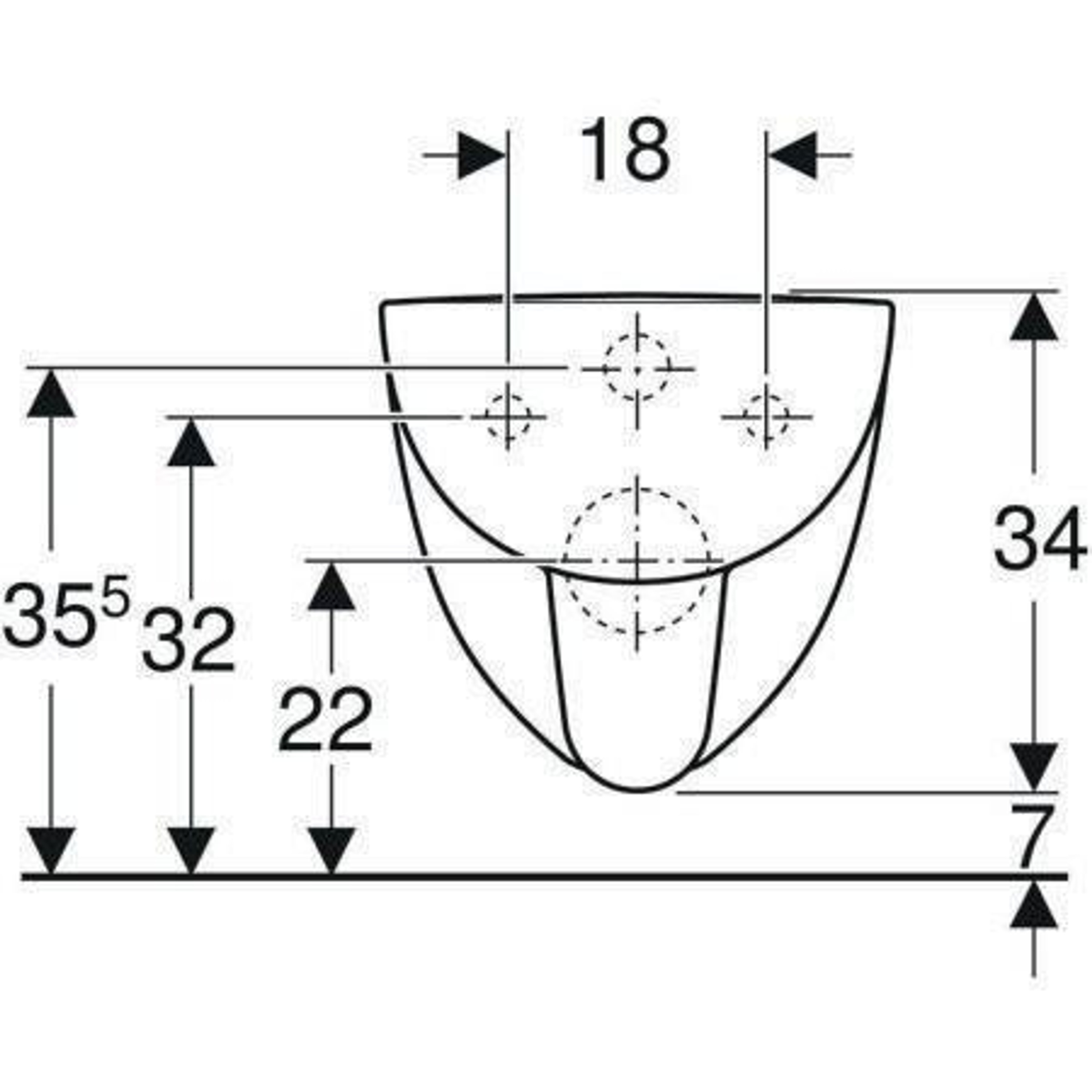 Geberit Wand-Tiefspül-WC RENOVA COMPACT