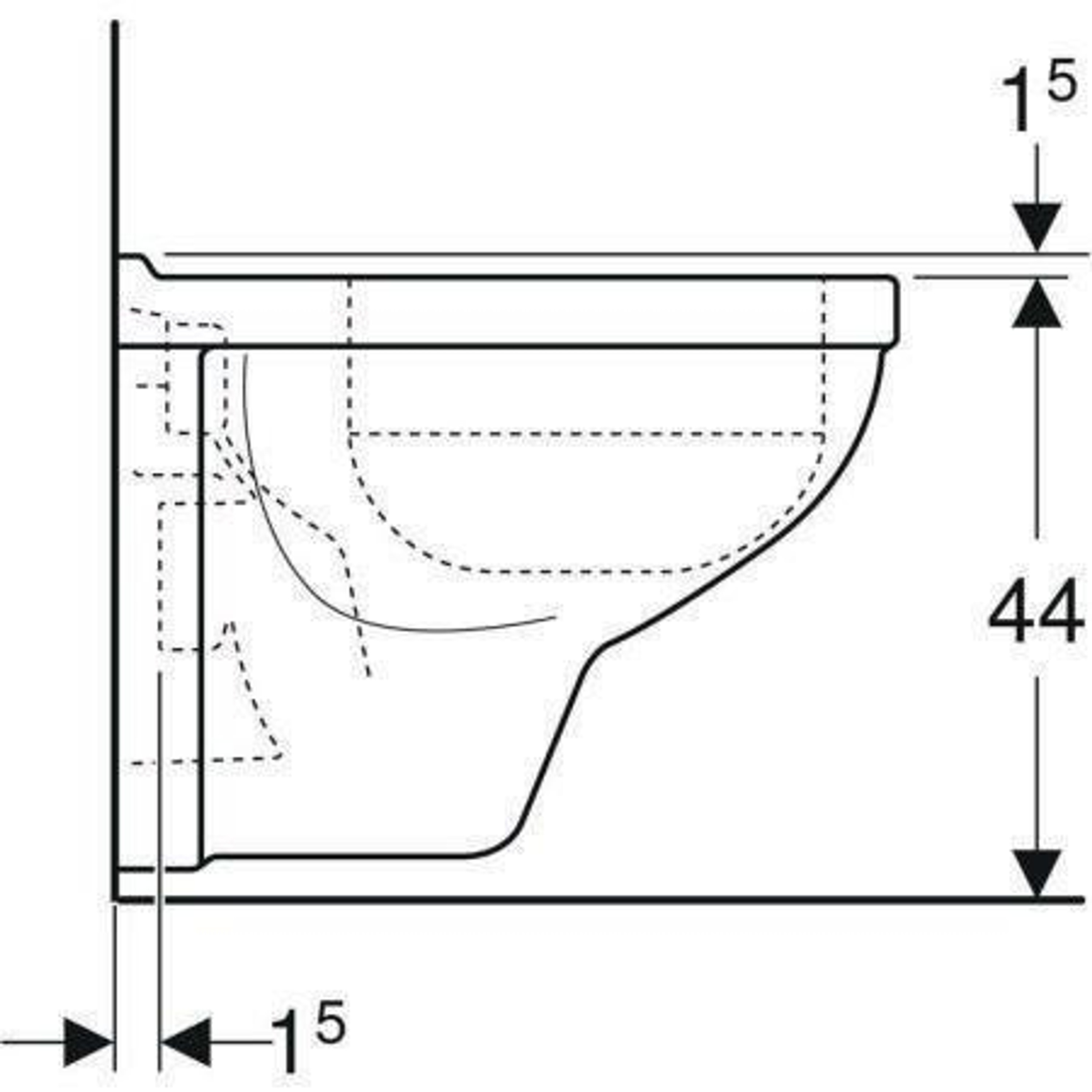 Geberit Wand-Tiefspül-WC RENOVA COMFORT