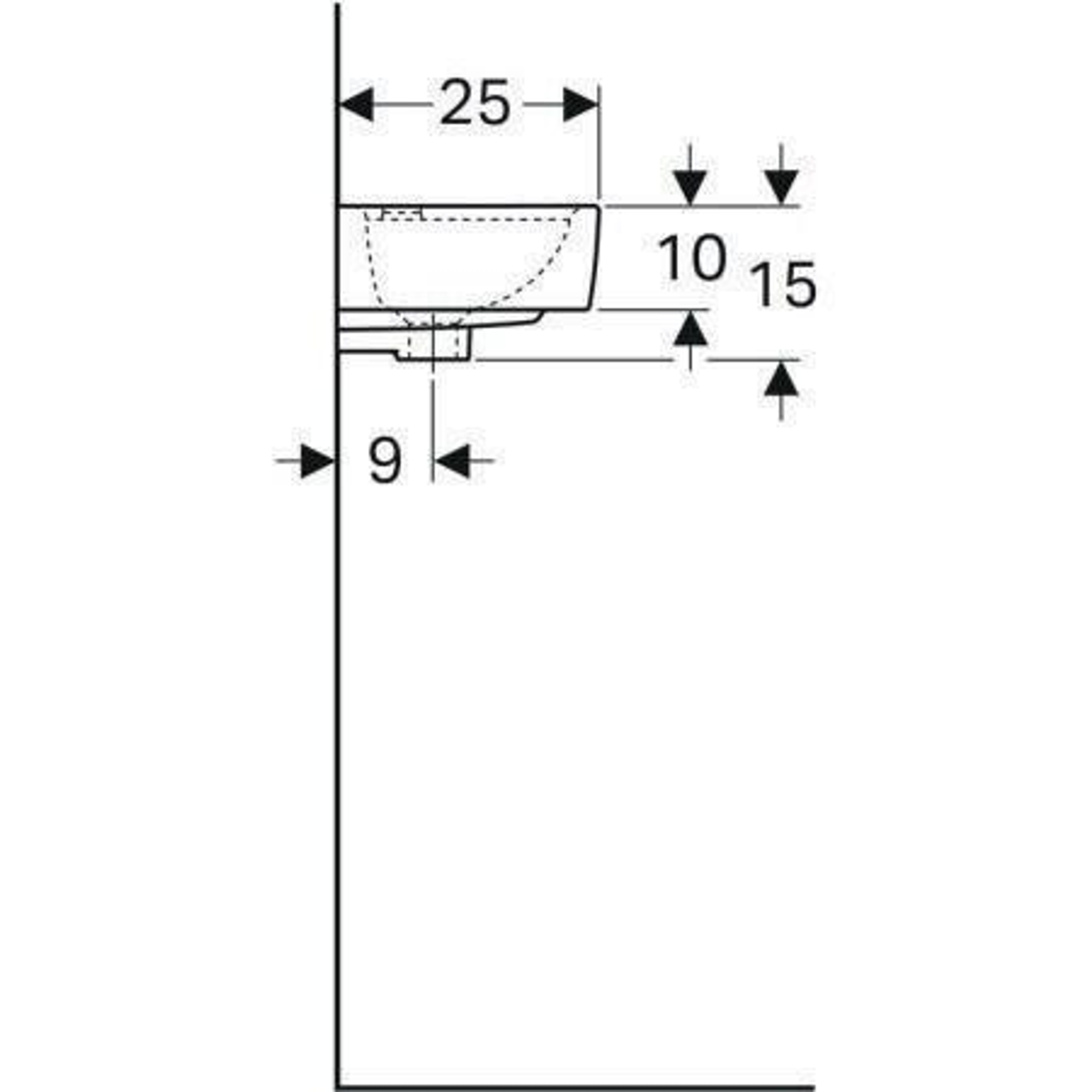 Geberit Handwaschbecken RENOVA PLAN m HL