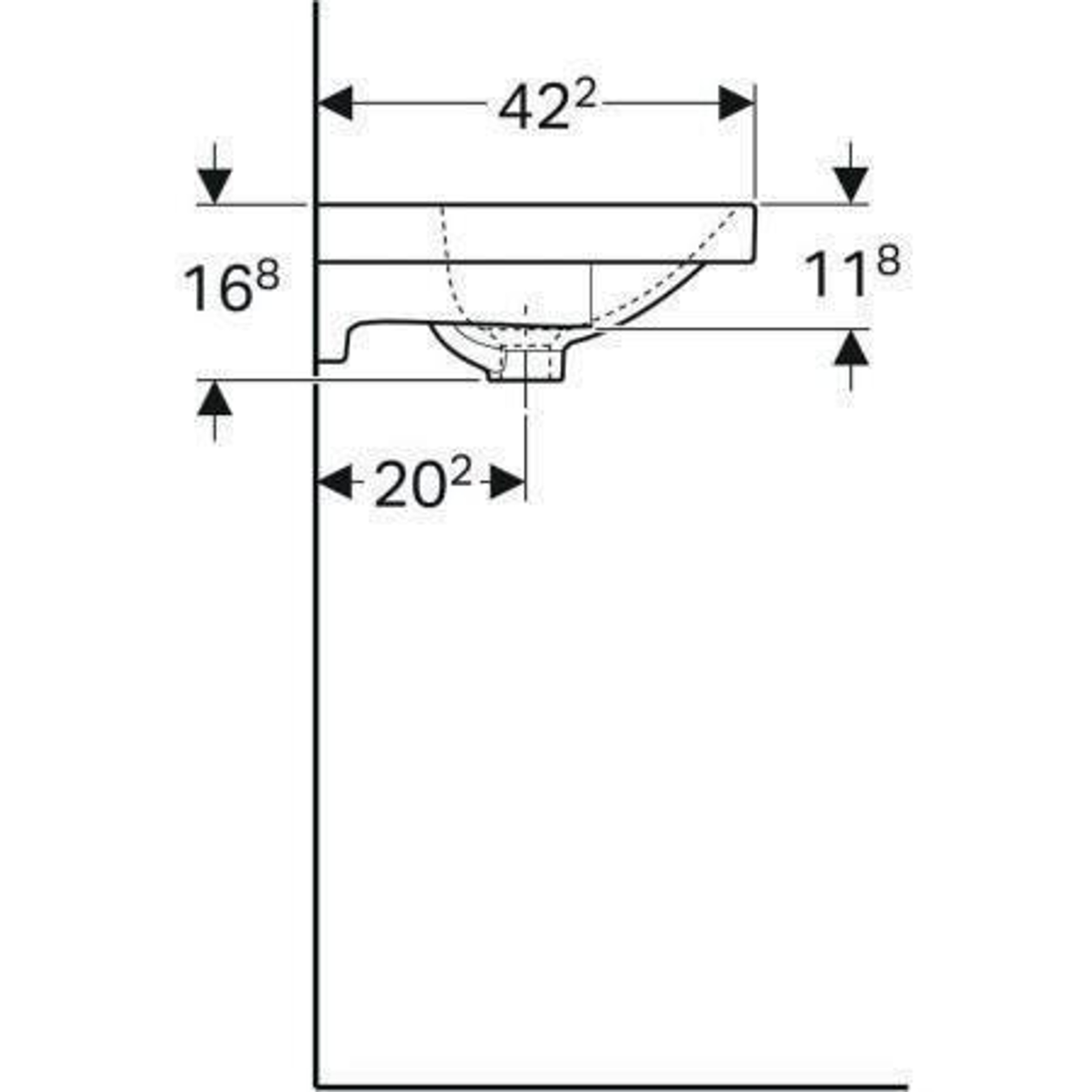 Geberit Waschtisch ACANTO 600x422mm mit