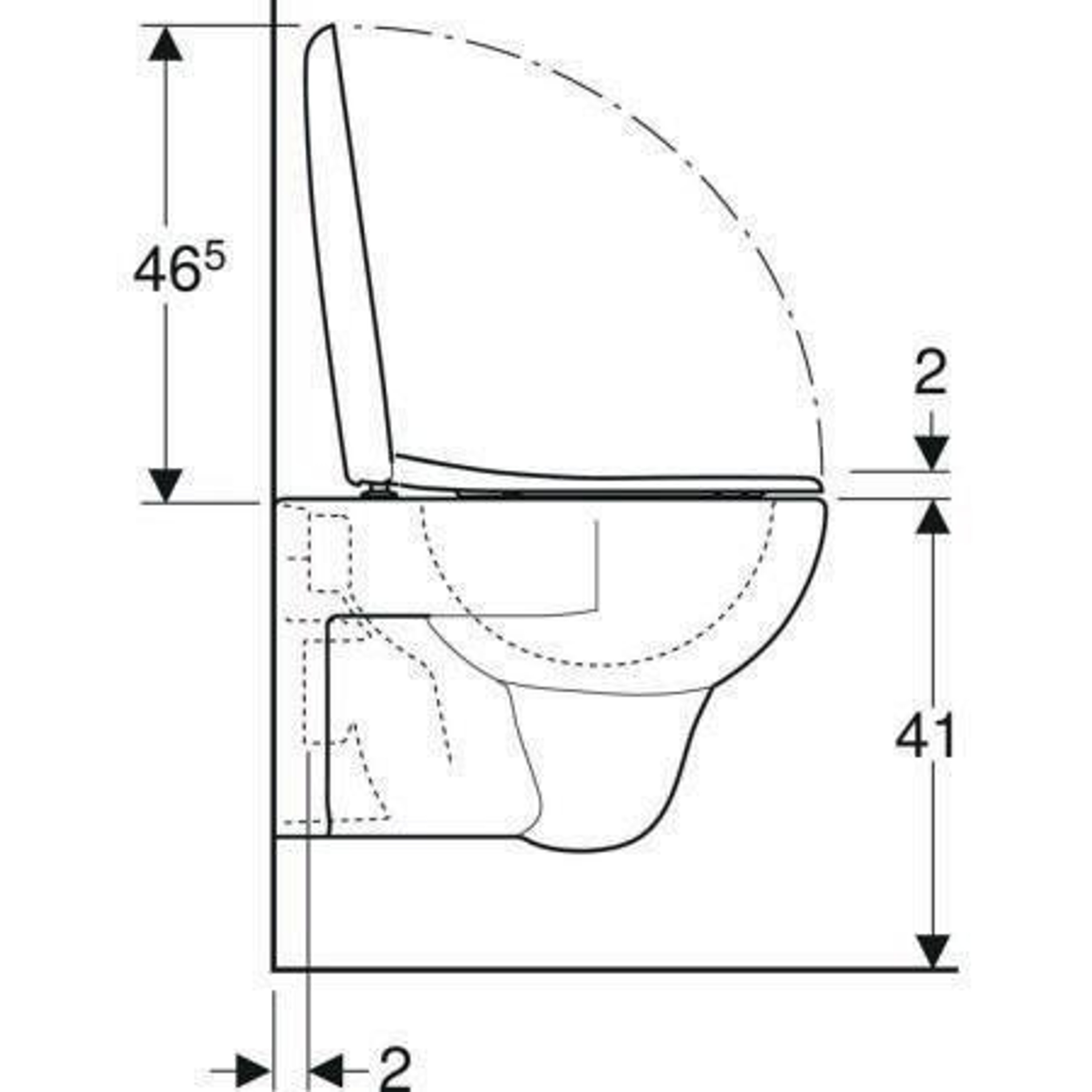 Geberit Wand-Tiefspül-WC RENOVA mit Spül