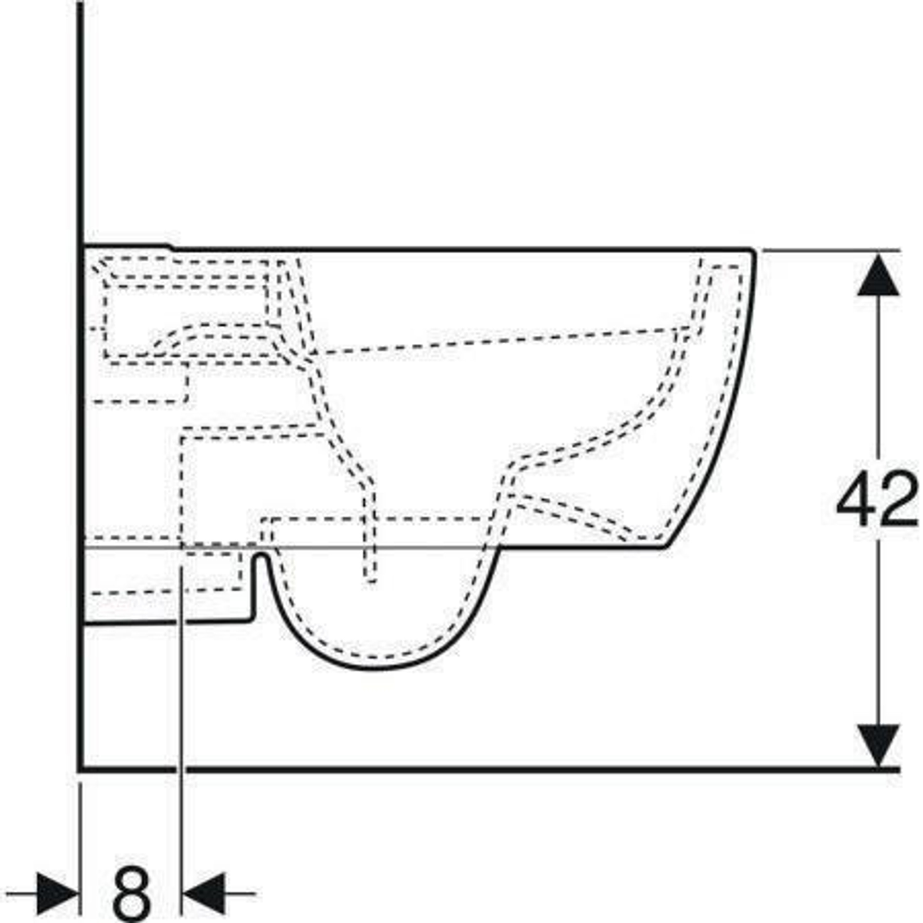 Geberit Wand-Tiefspül-WC iCon Rimfree, g