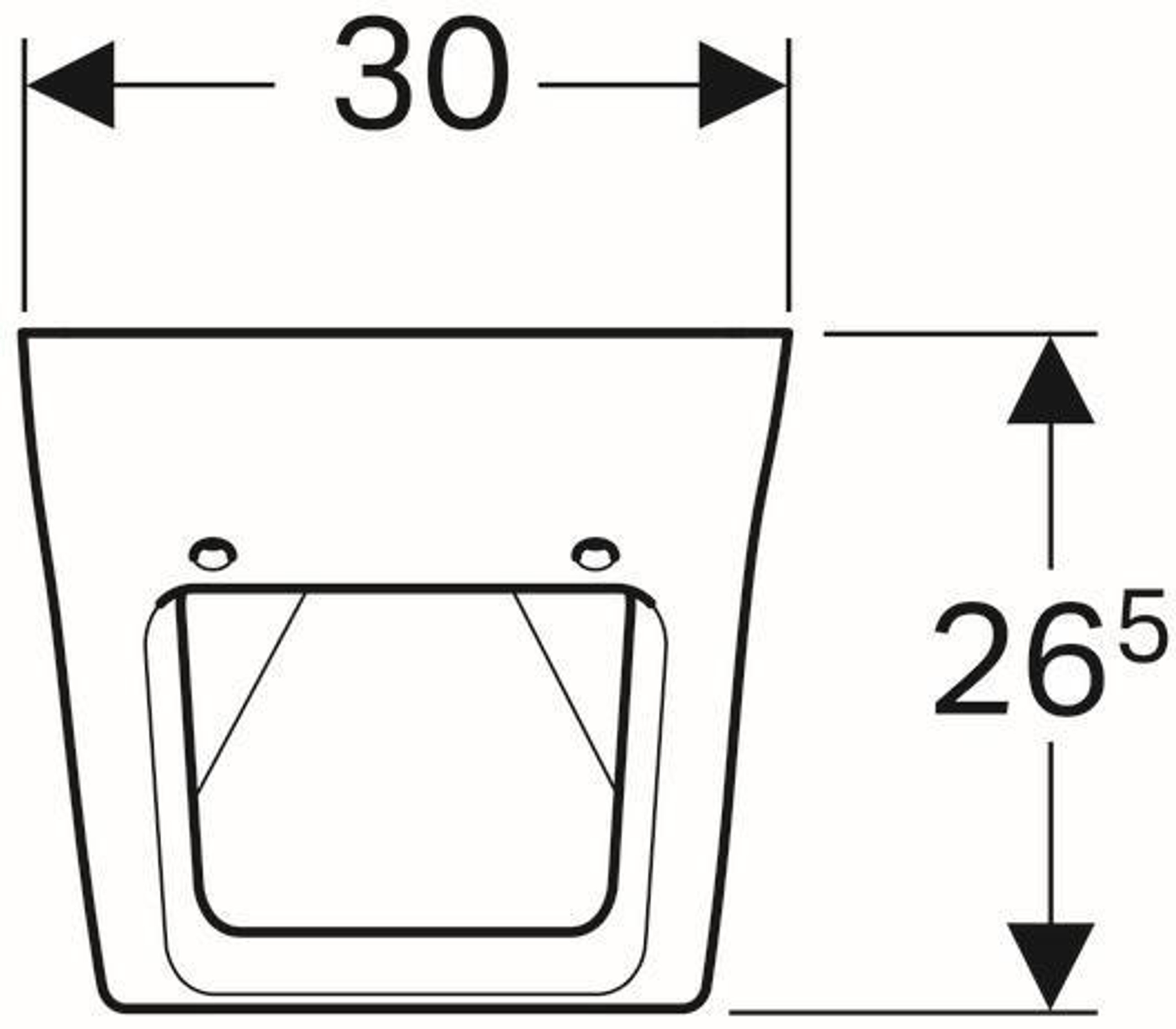 Geberit Urinal PAREO f De Zul v hint Abg