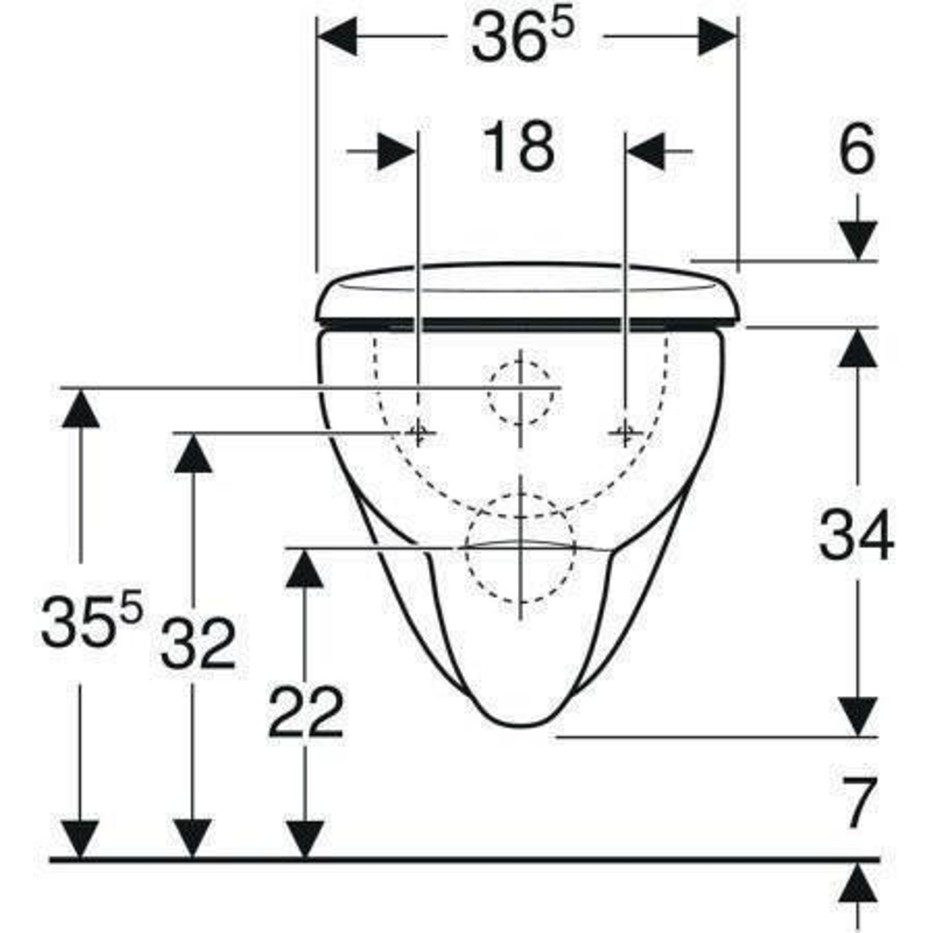 Geberit Wand-Tiefspül-WC RENOVA mit Spül