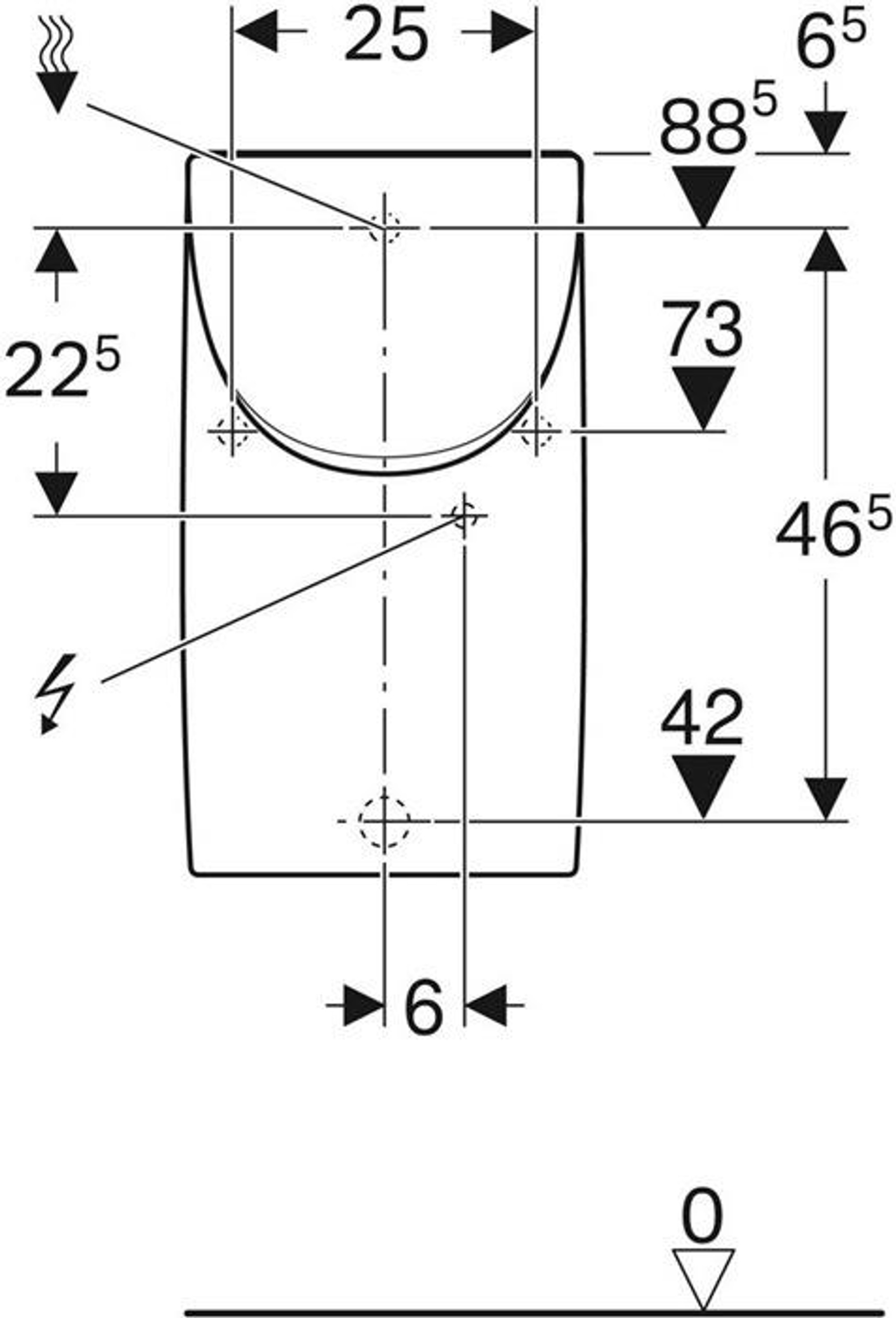 Geberit Urinal RENOVA PLAN m De Zul v hi