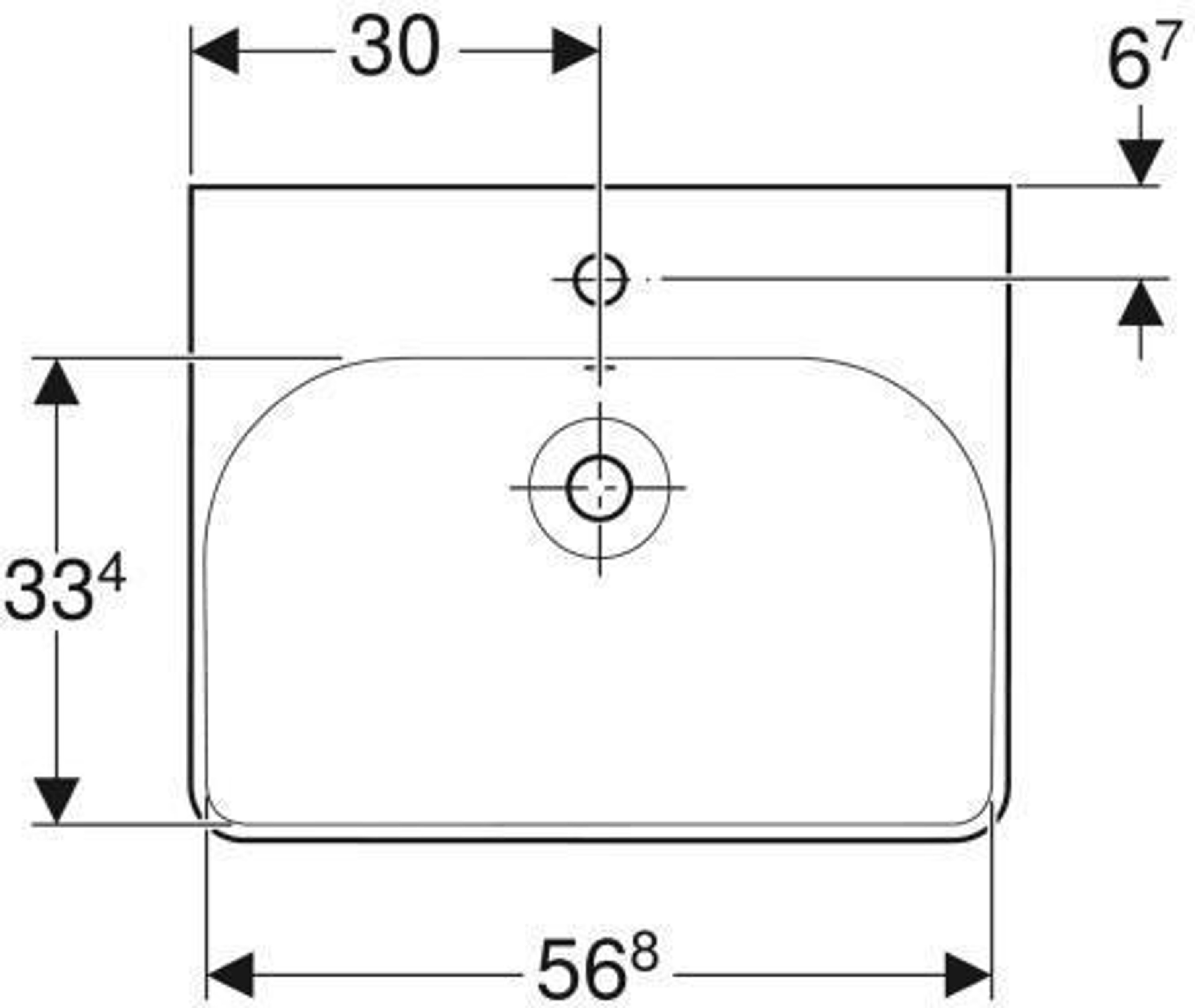 Geberit Waschtisch SMYLE Square mit Hahn