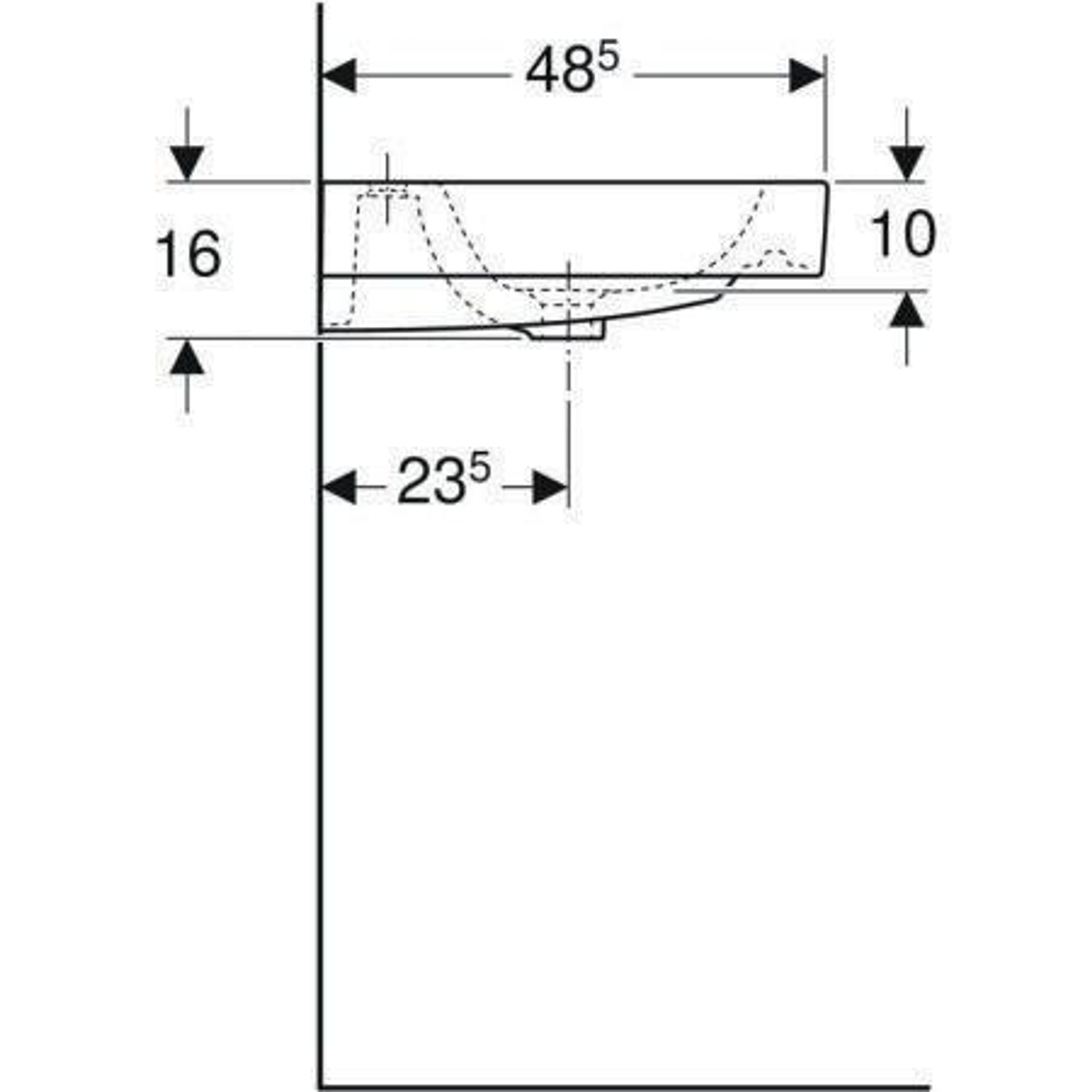 Geberit Waschtisch iCon 1200x485mm m ÜL