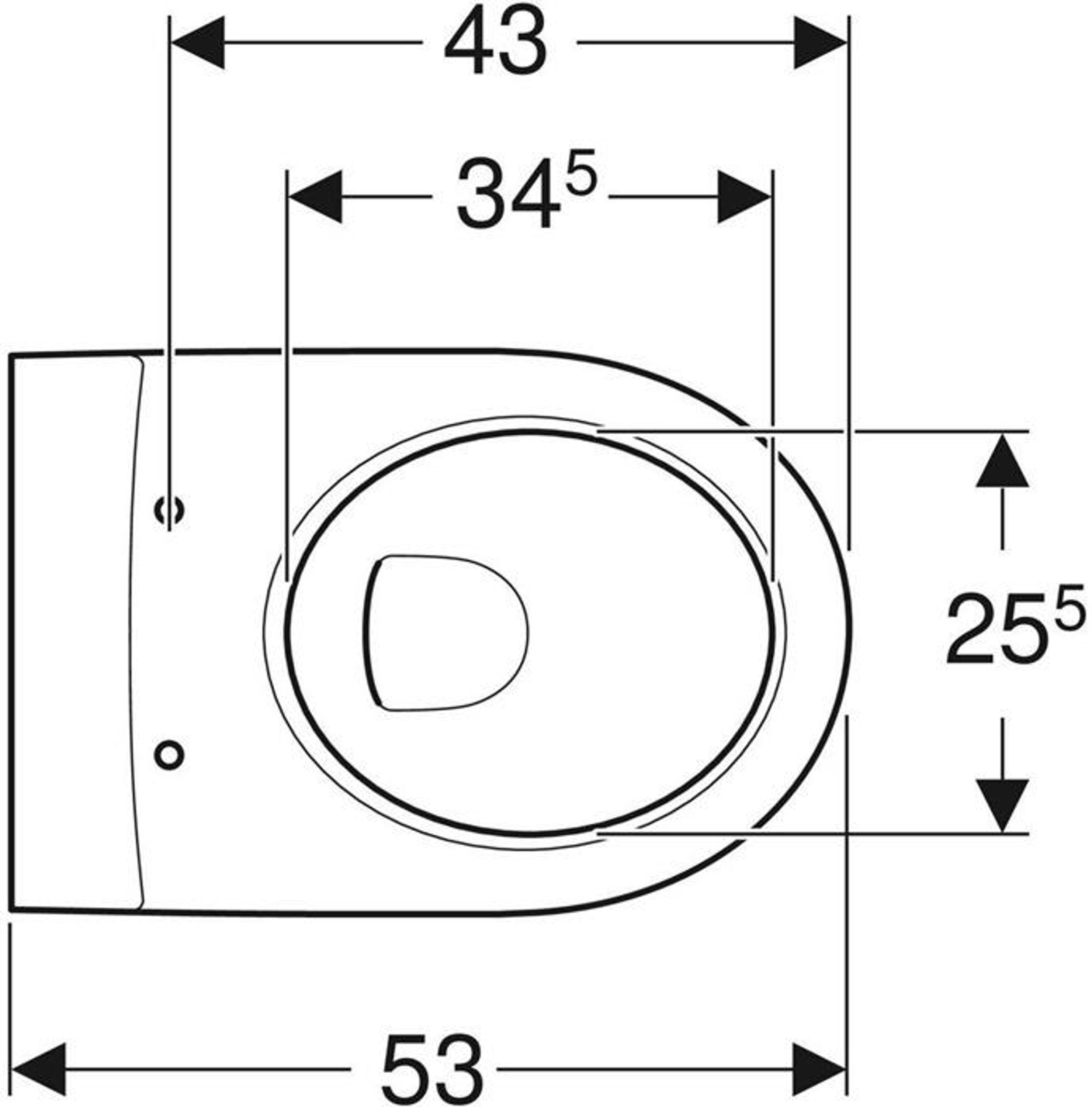 Geberit Wand-Tiefspül-WC iCon Rimfree, g