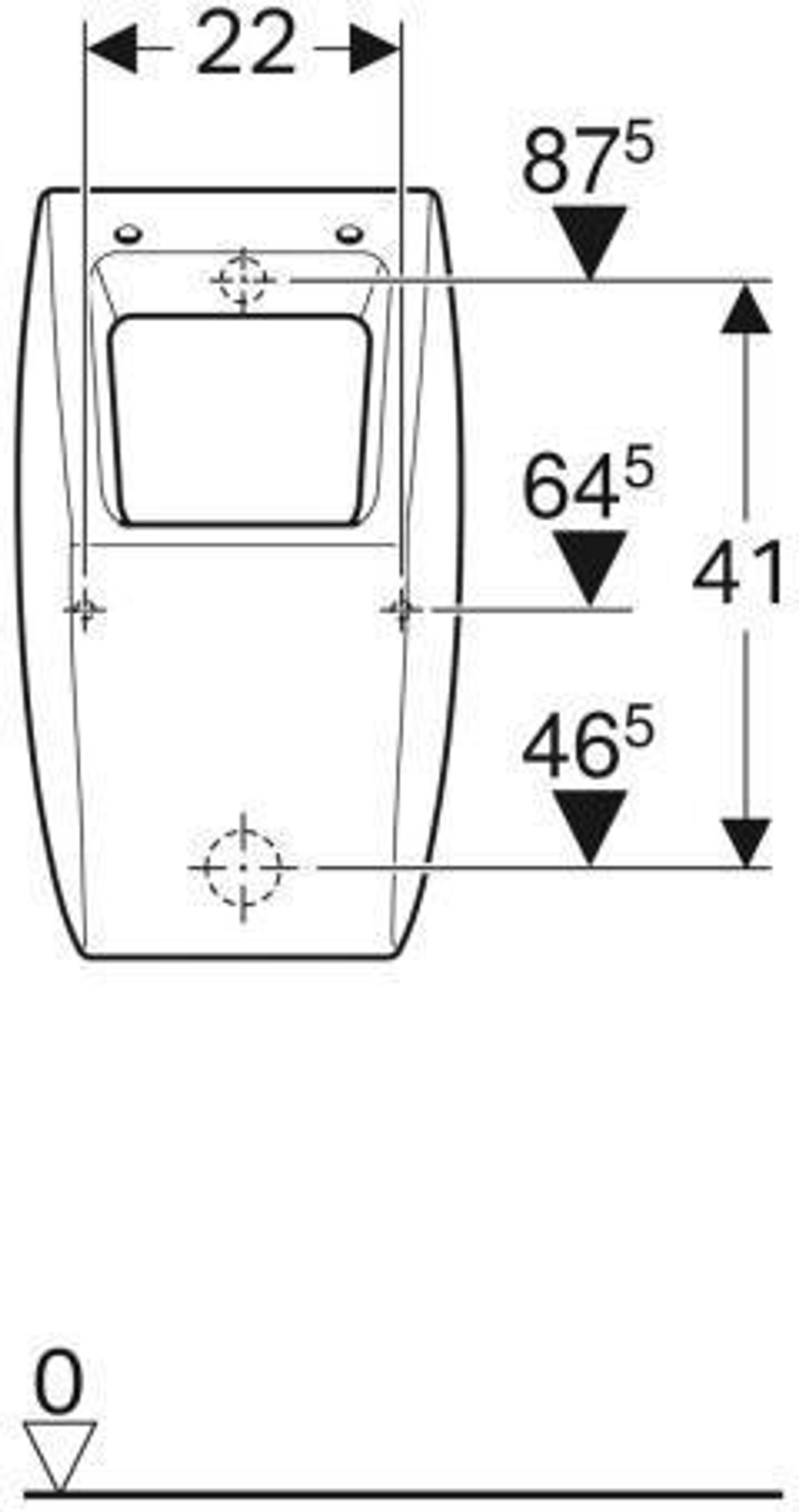 Geberit Urinal PAREO f De Zul v hint Abg