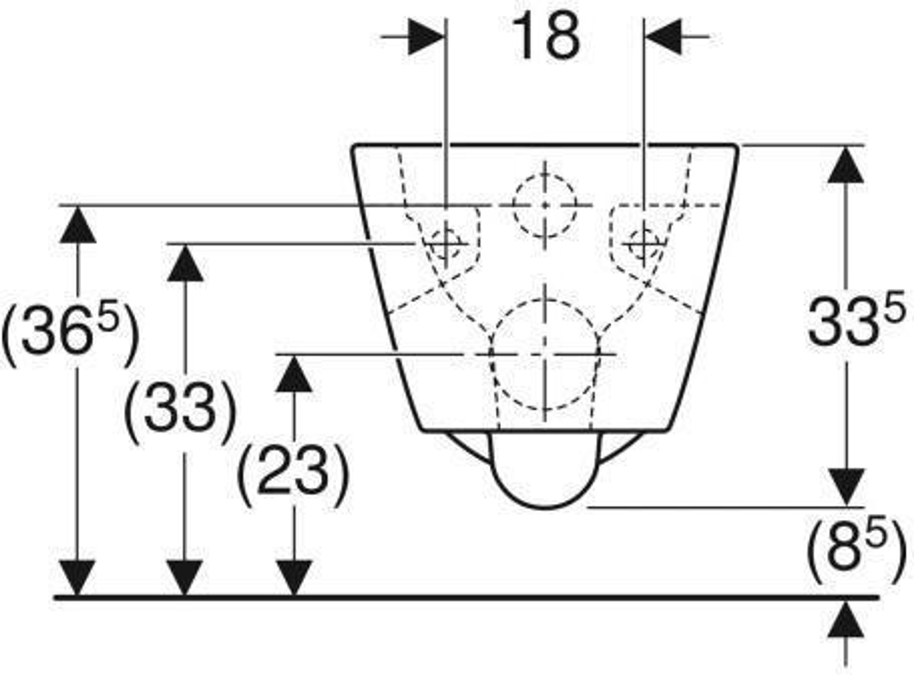 Geberit Wand-Tiefspül-WC RENOVA PLAN Rim