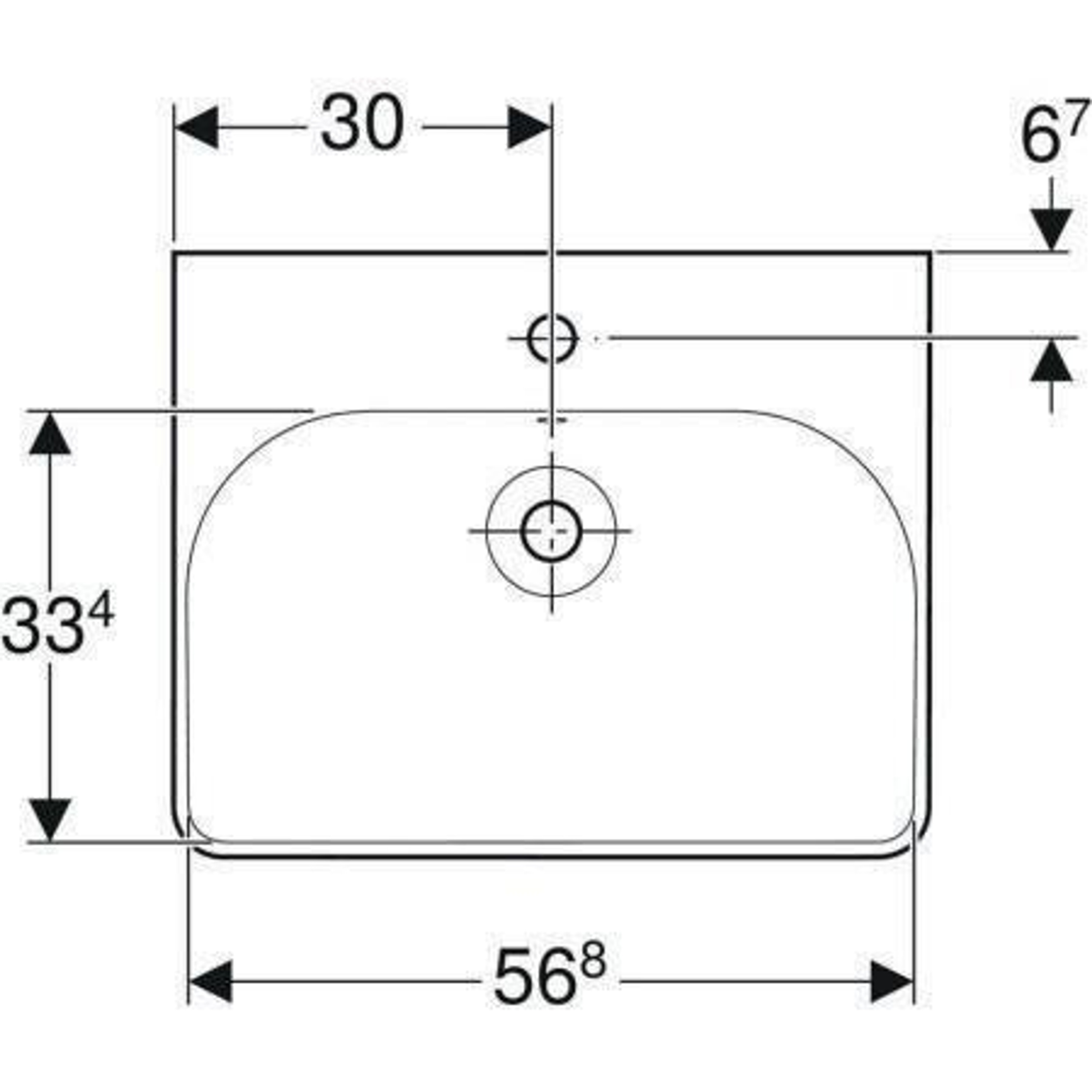 Geberit Waschtisch SMYLE Square mit Hahn