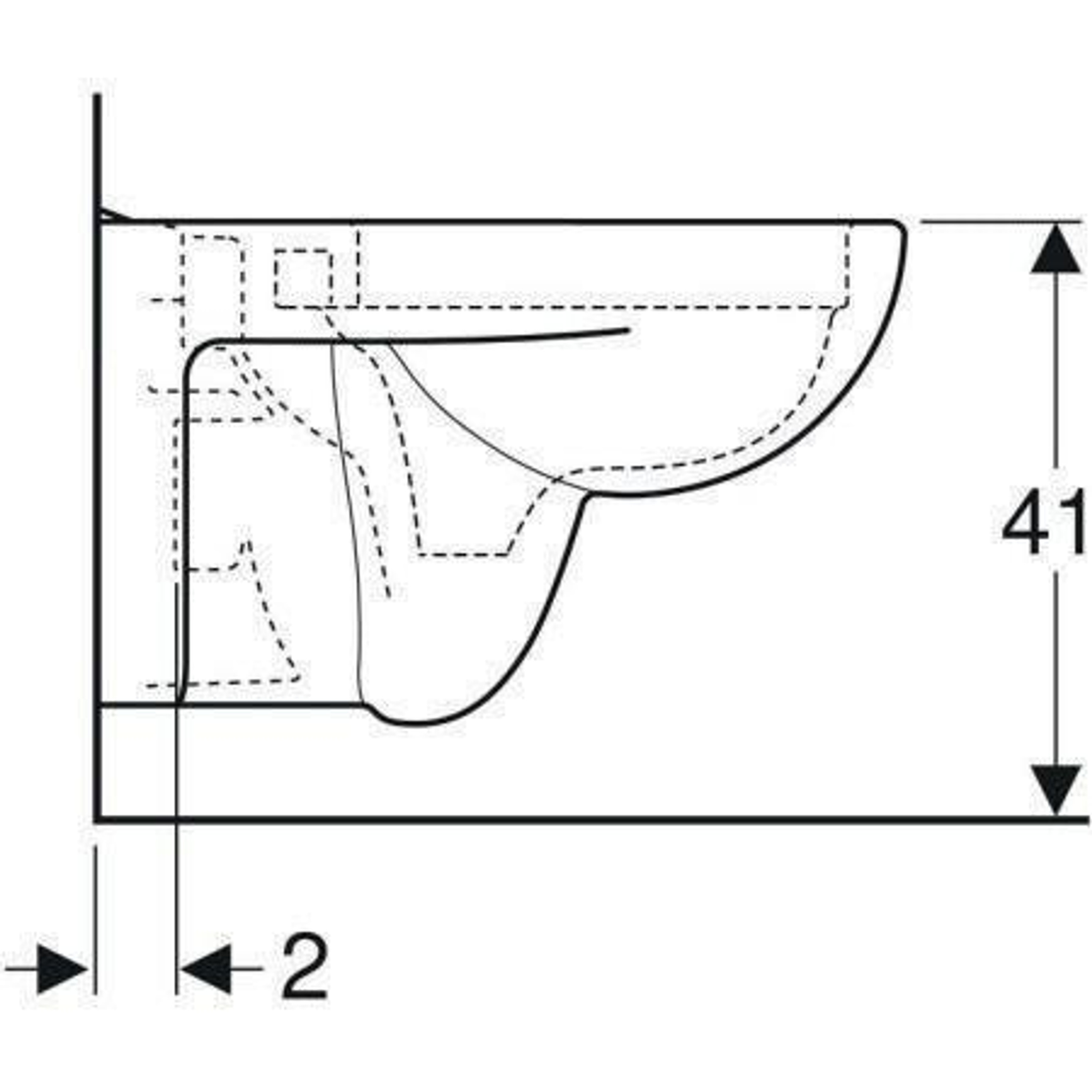 Geberit Wand-Tiefspül-WC RENOVA PLAN Rim