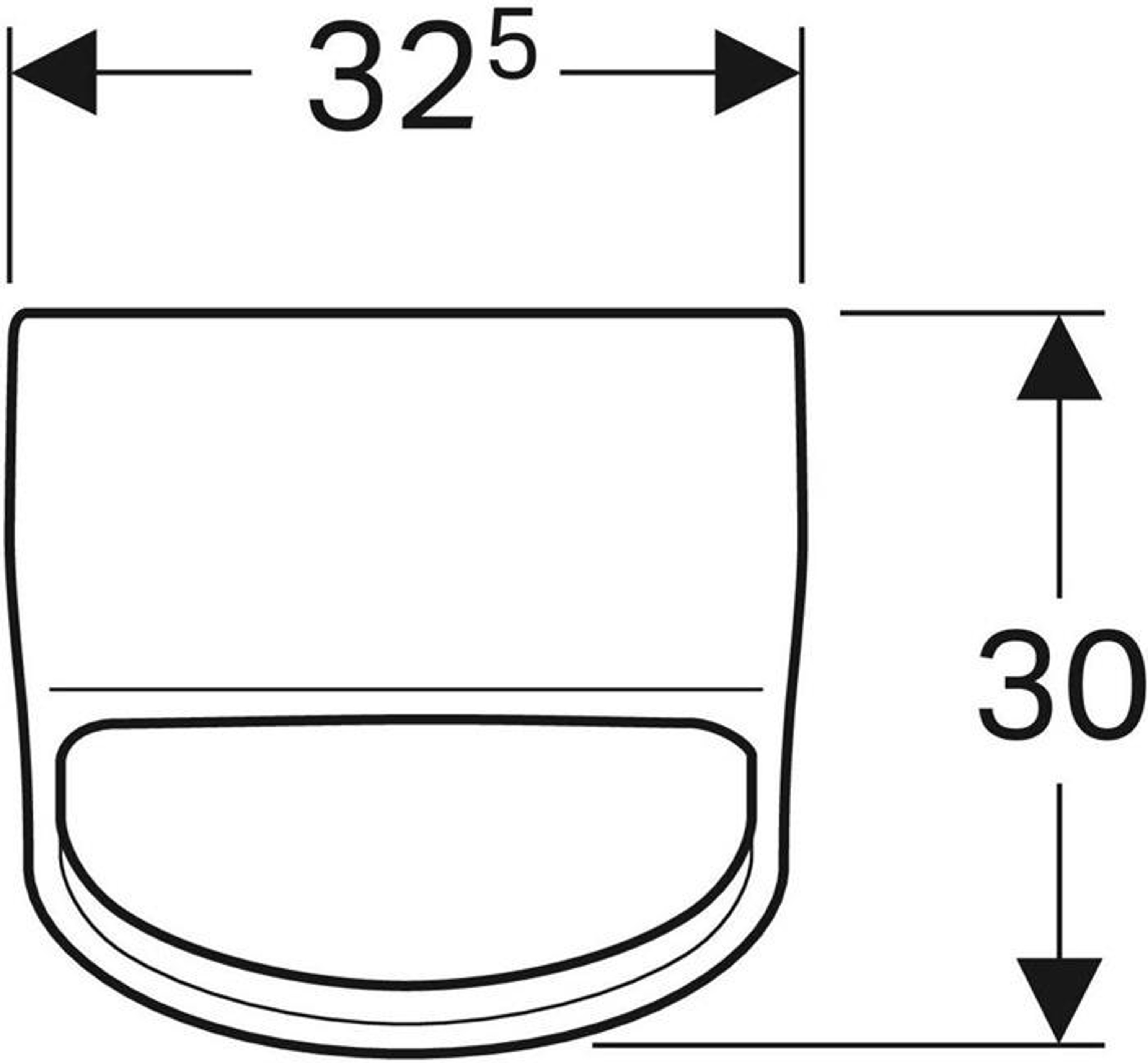 Geberit Urinal RENOVA PLAN Zul von hinte