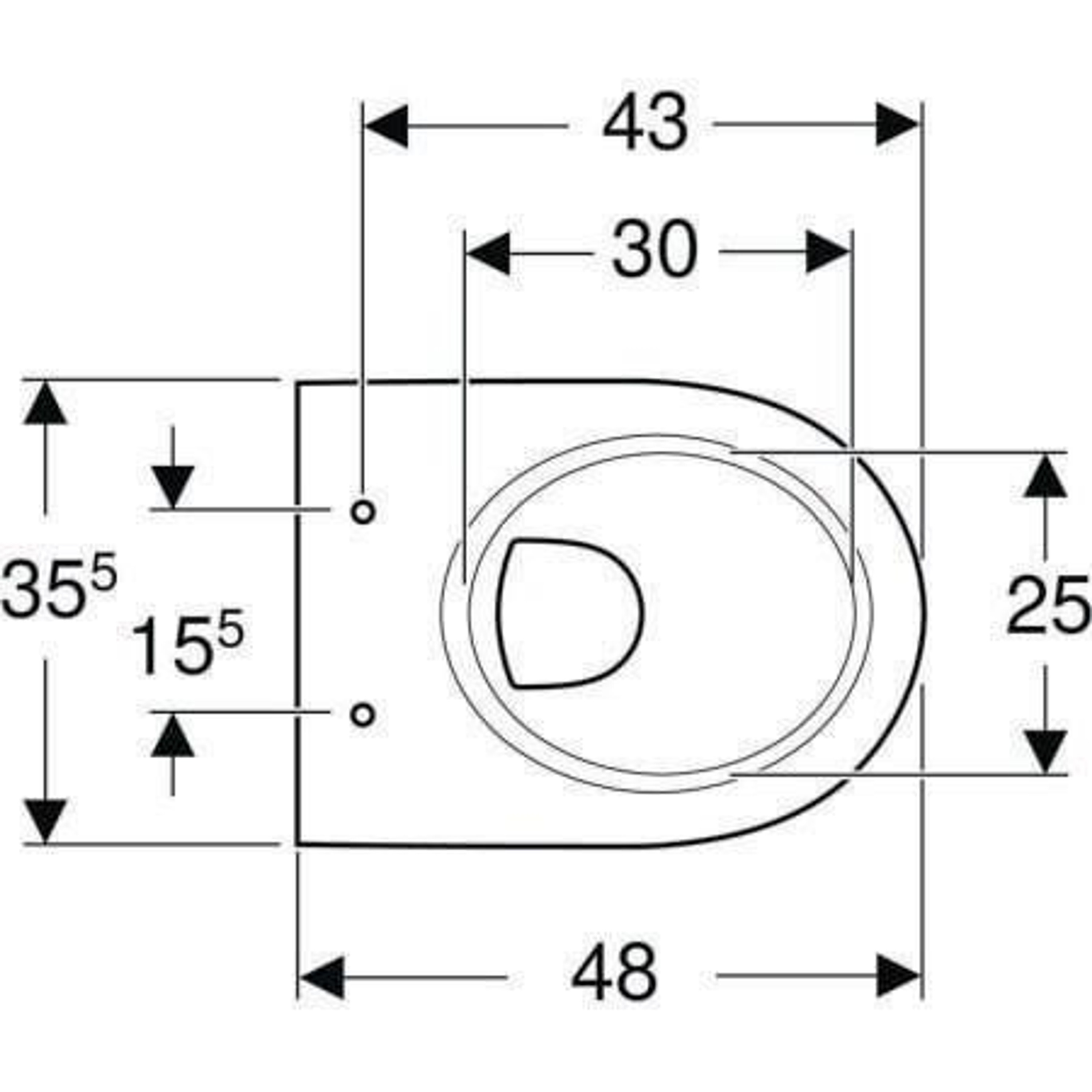 Geberit Wand-Tiefspül-WC RENOVA COMPACT