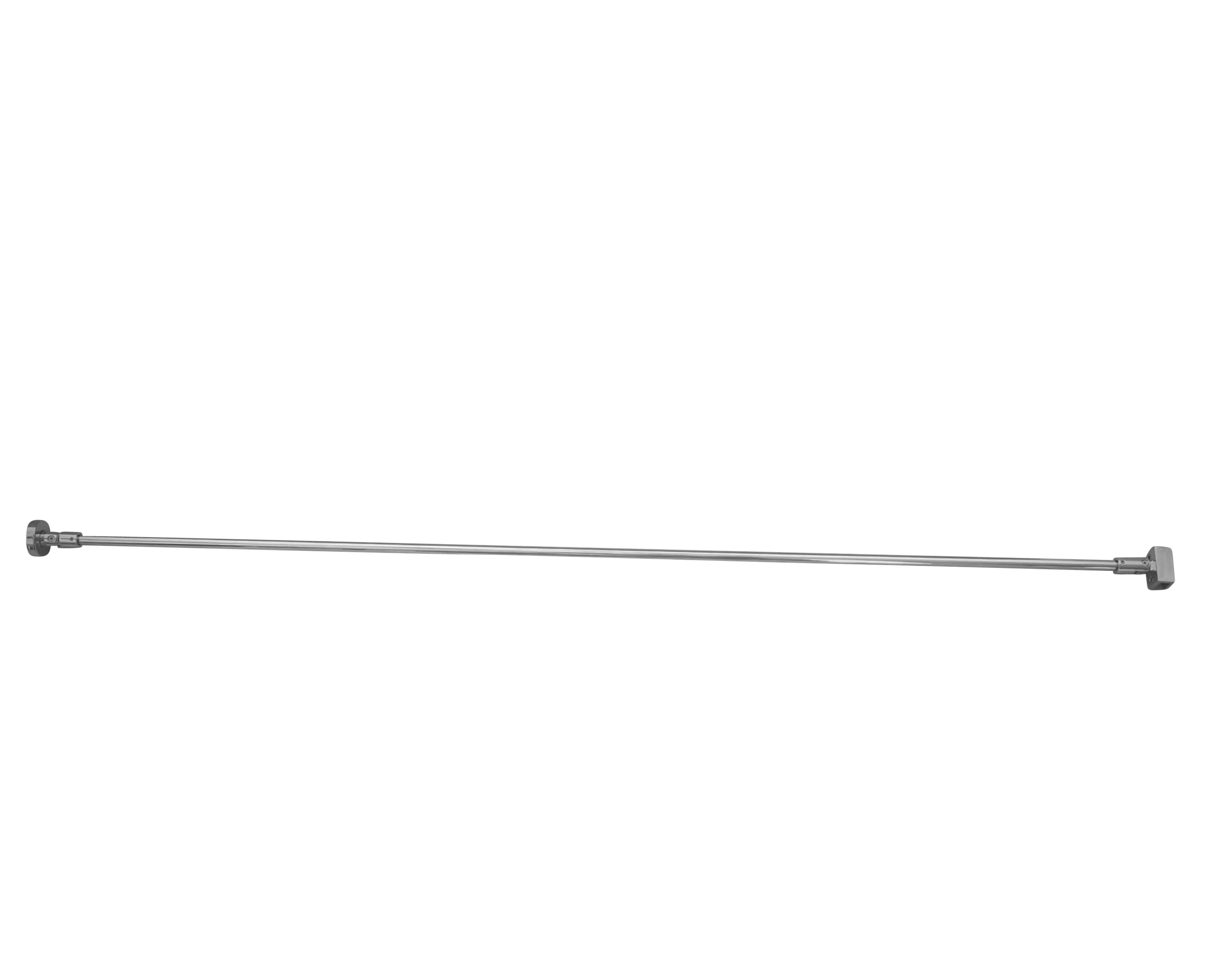 Dusbad Wandanschluss-Set - Stabilisator für Duschkabine/ Duschabtrennung Glas/Wand 1200mm, chrom