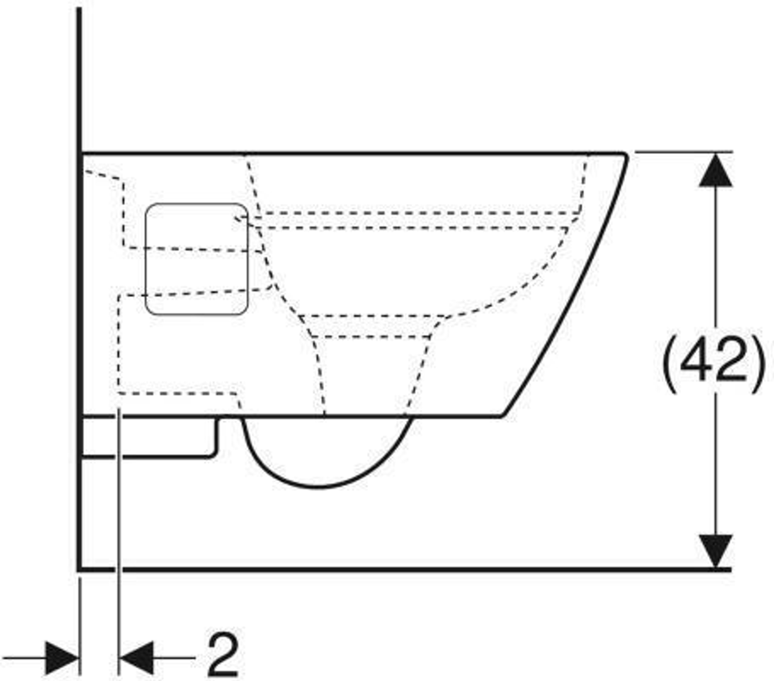 Geberit Wand-Tiefspül-WC RENOVA PLAN Rim