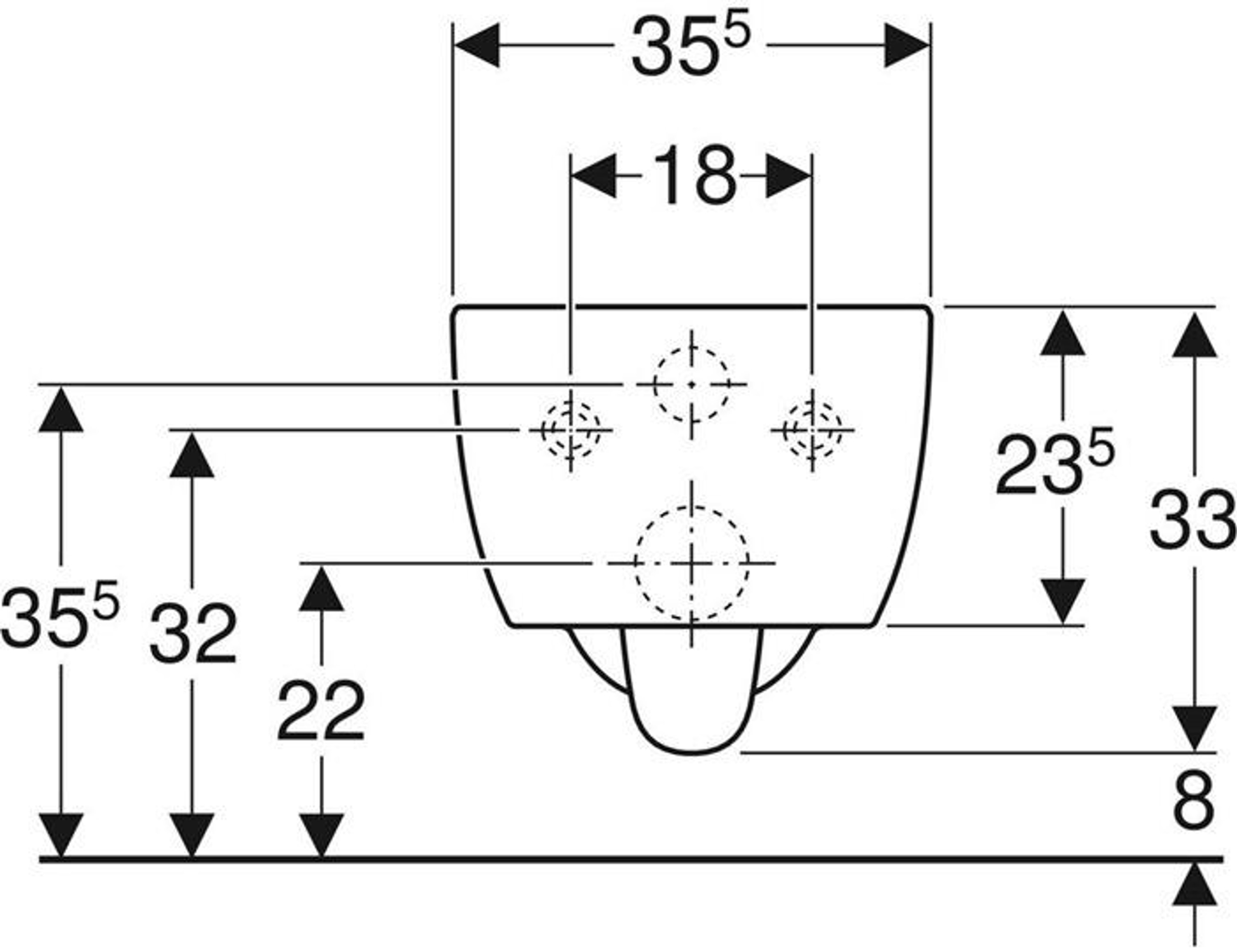 Geberit Wand-Tiefspül-WC iCon Rimfree, g