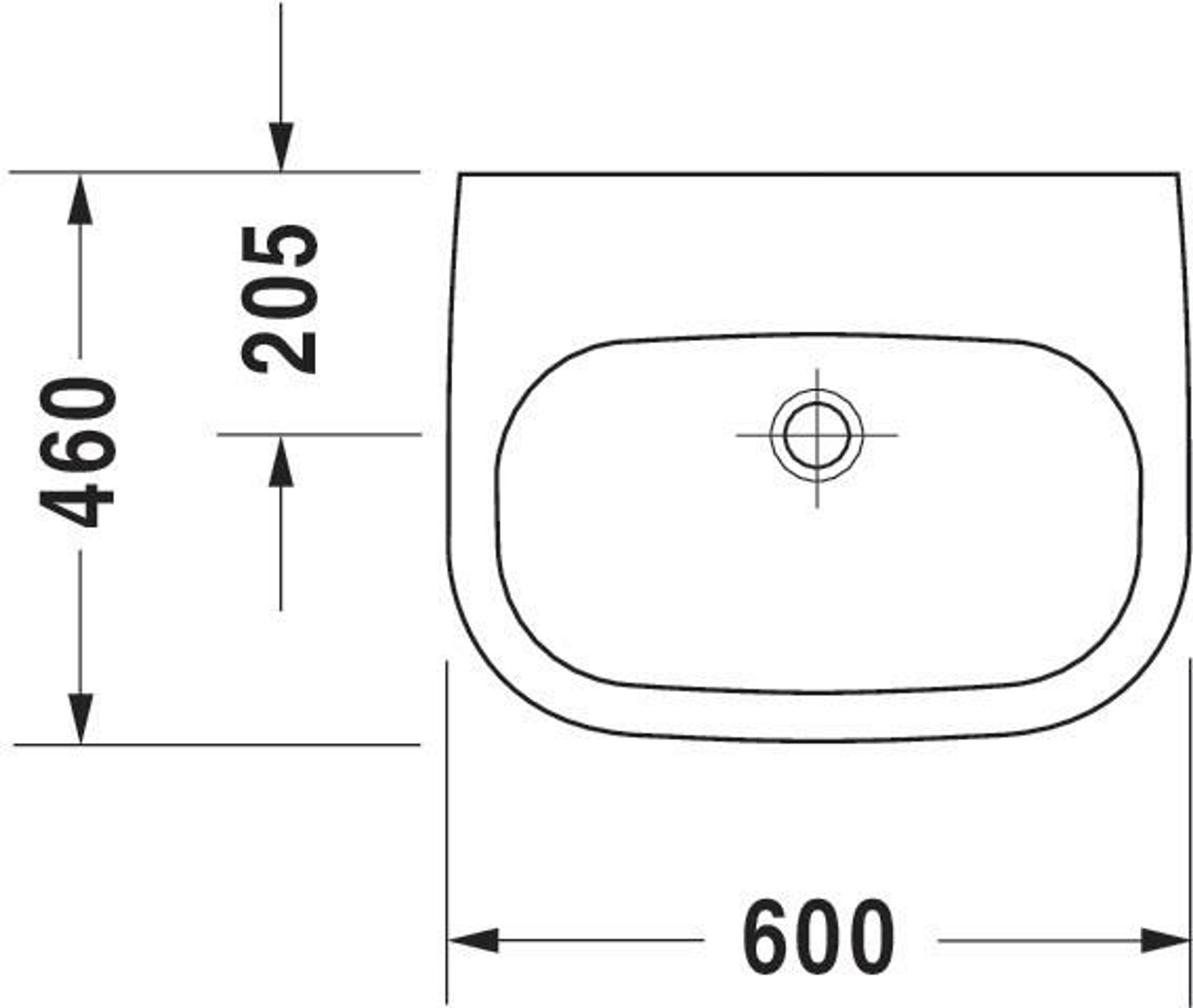 Duravit Waschtisch D-CODE MED o ÜL m HLB