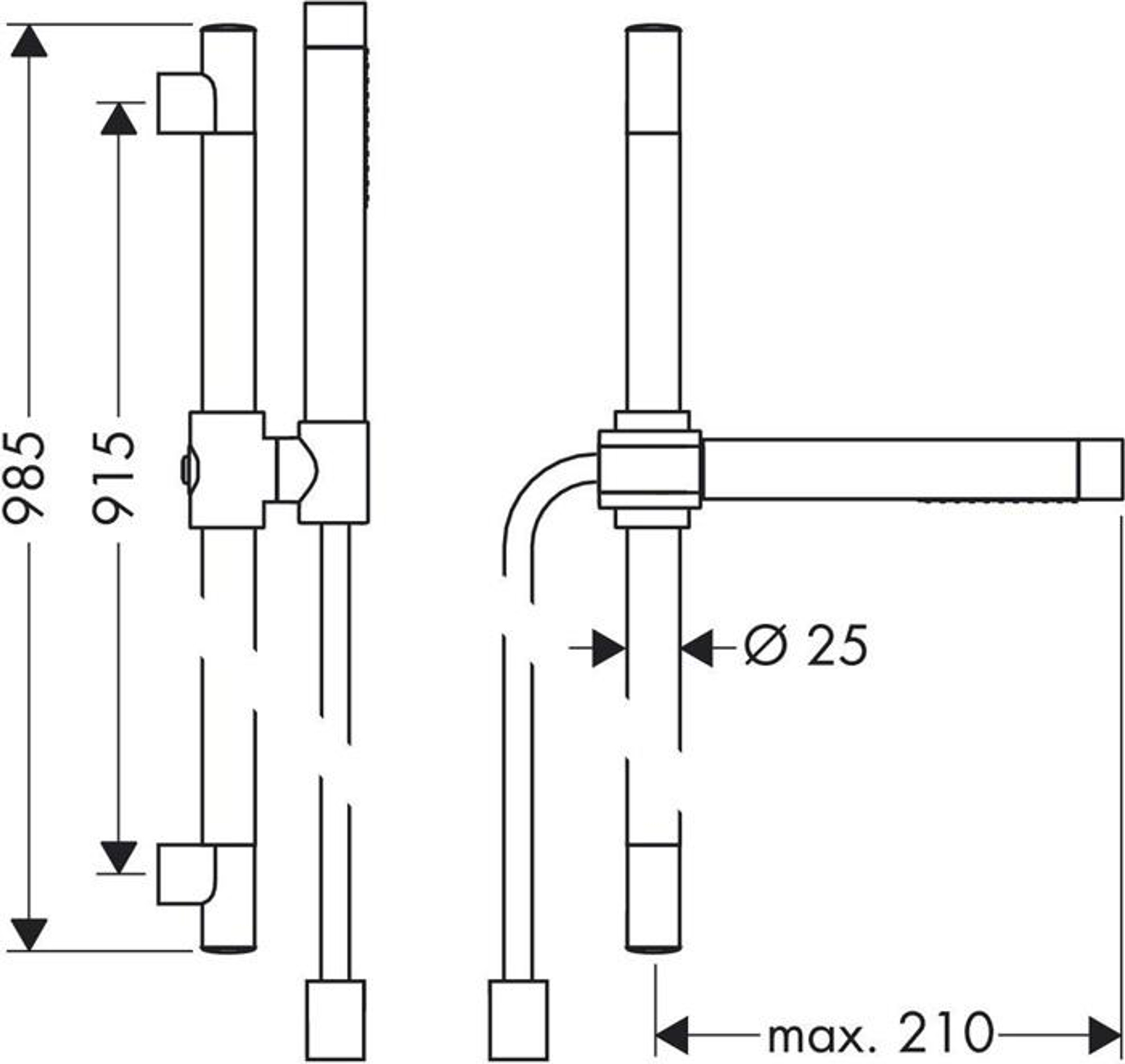 Brauseset AXOR STARCK mit 2jet Stabhandb