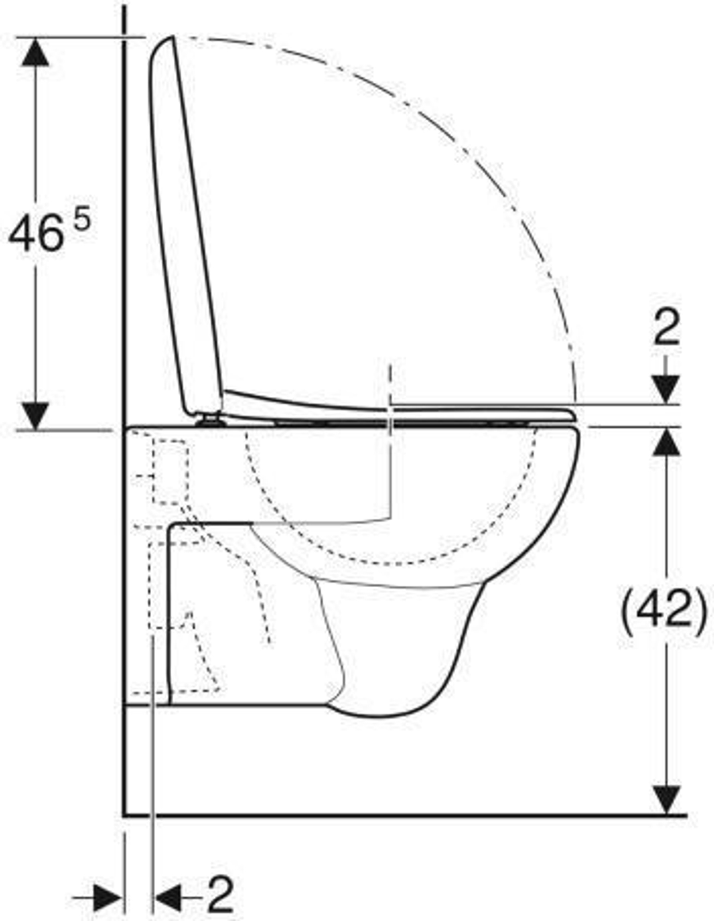 Geberit Wand-Tiefspül-WC RENOVA mit Spül