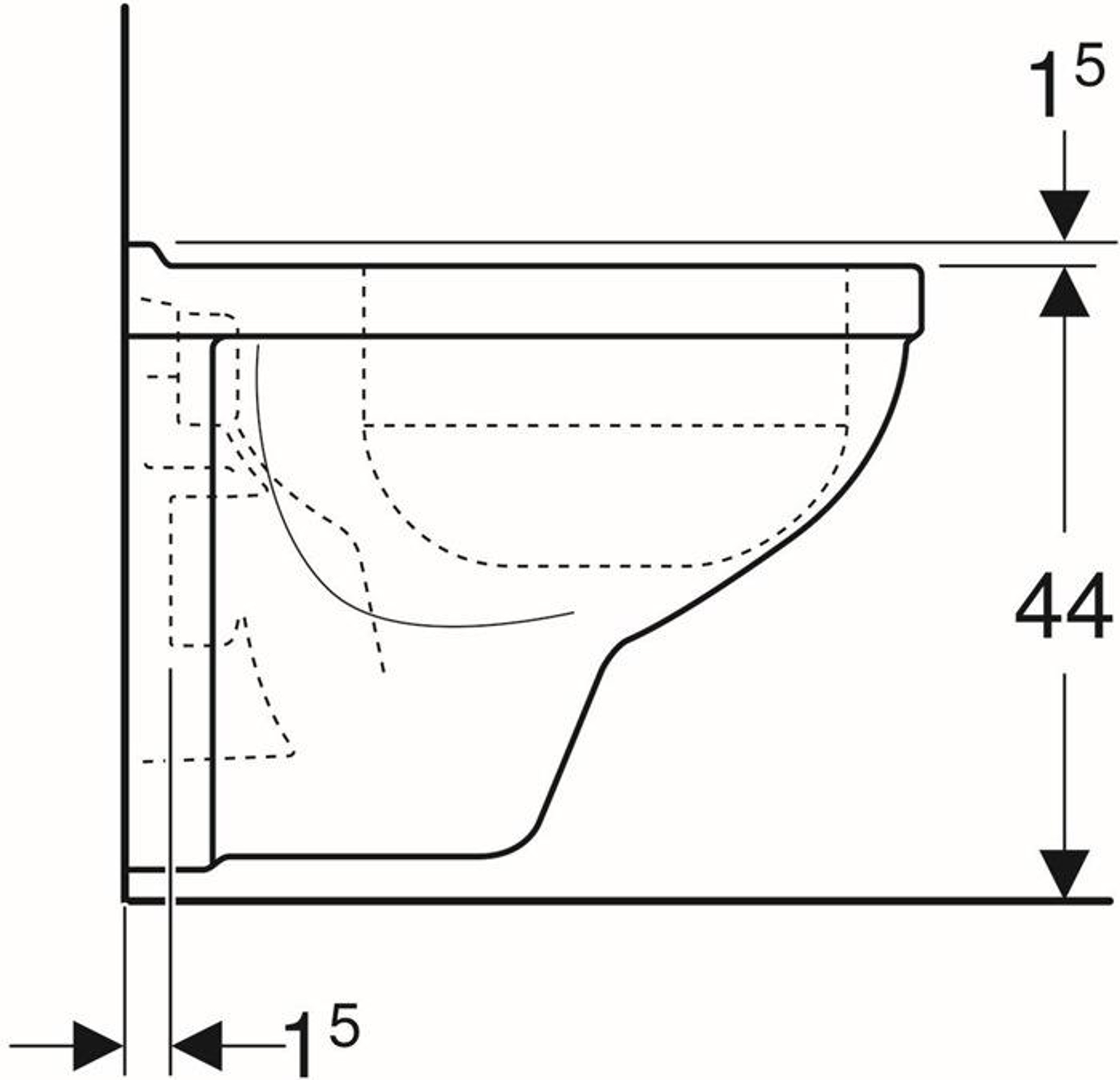 Geberit Wand-Tiefspül-WC RENOVA COMFORT