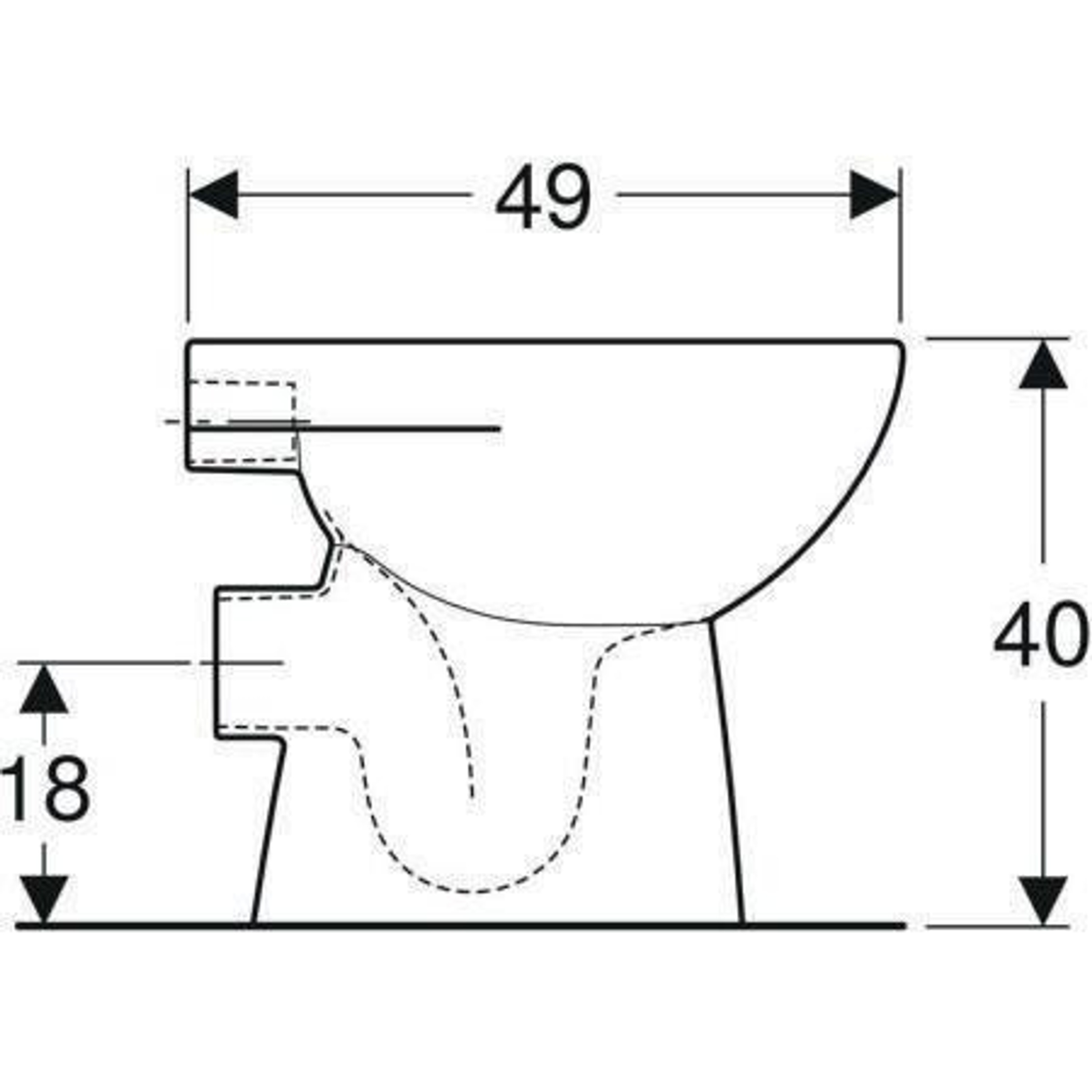 Geberit Stand-Tiefspül-WC RENOVA Abgang