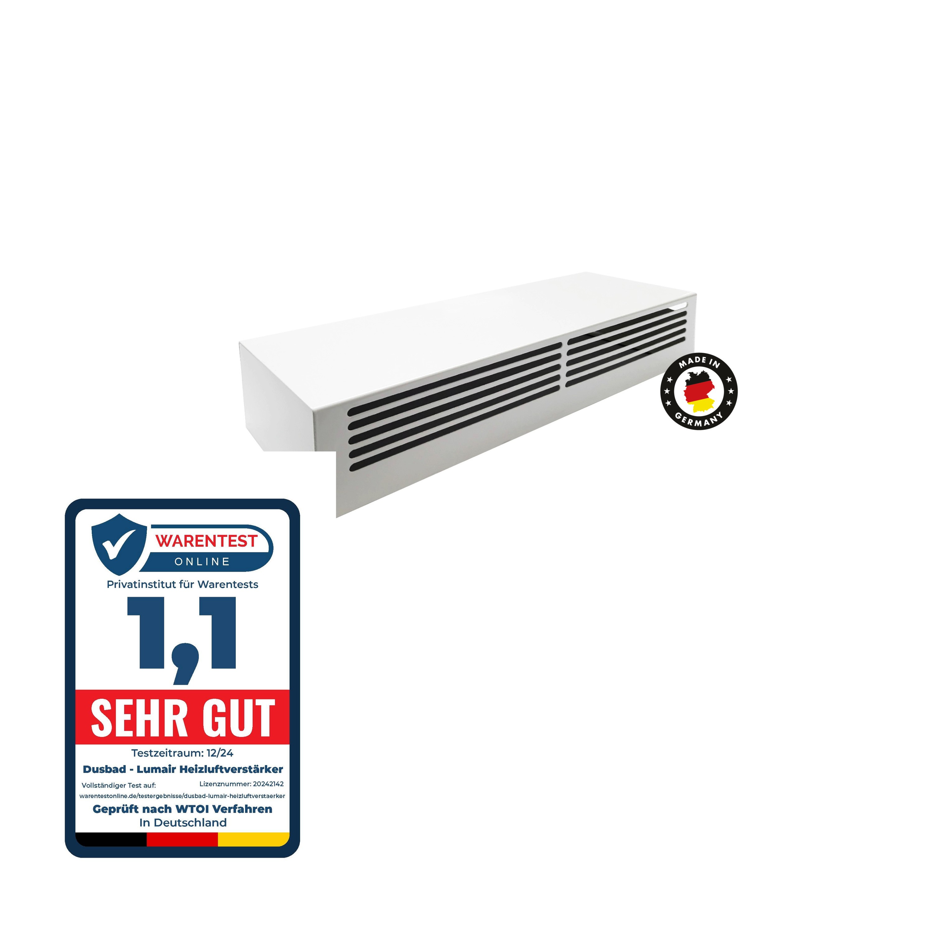Lumair 30 Heizluftverstärker / Ventilator weiss