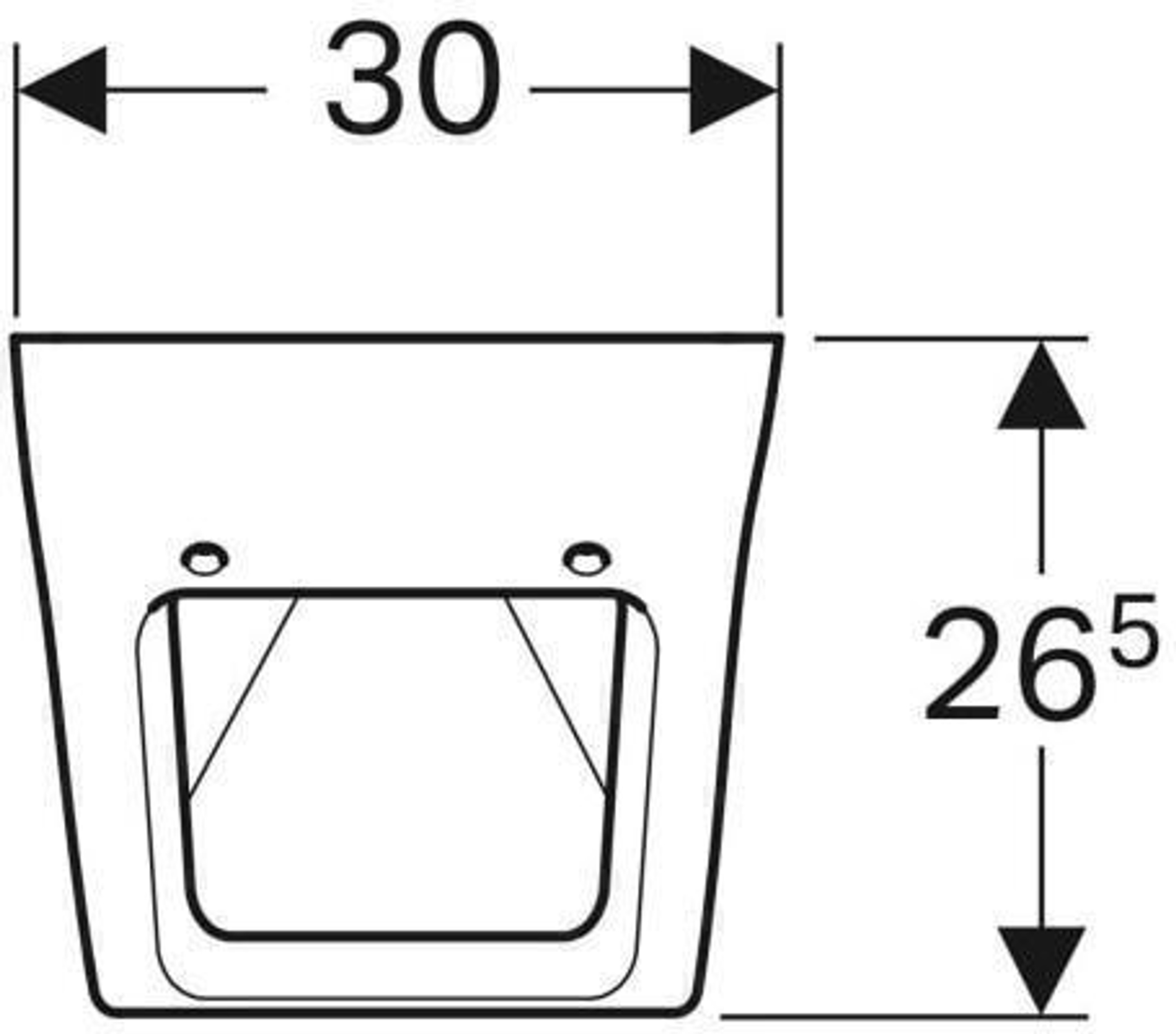 Geberit Urinal PAREO f De Zul v hint Abg