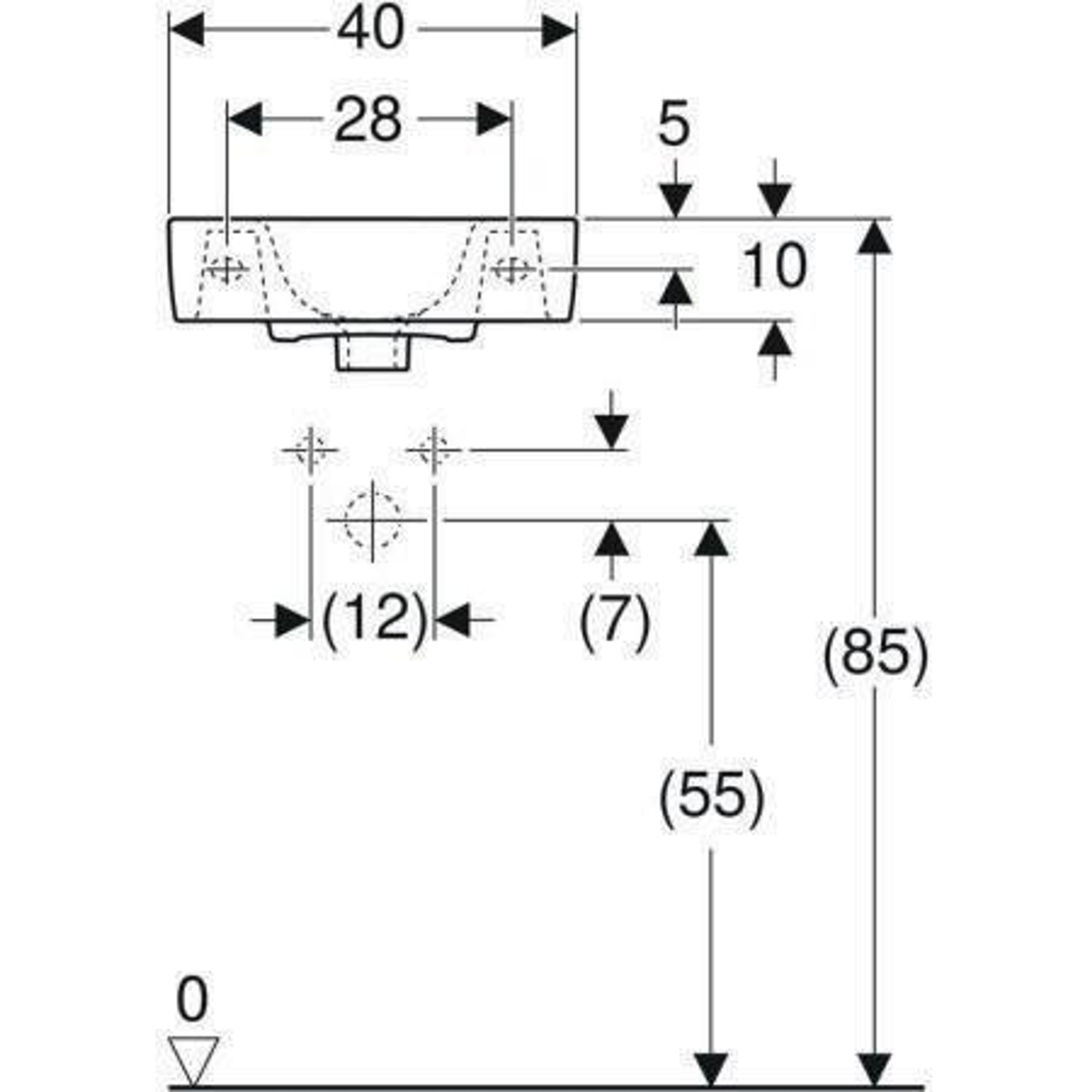 Geberit Handwaschbecken RENOVA PLAN m HL