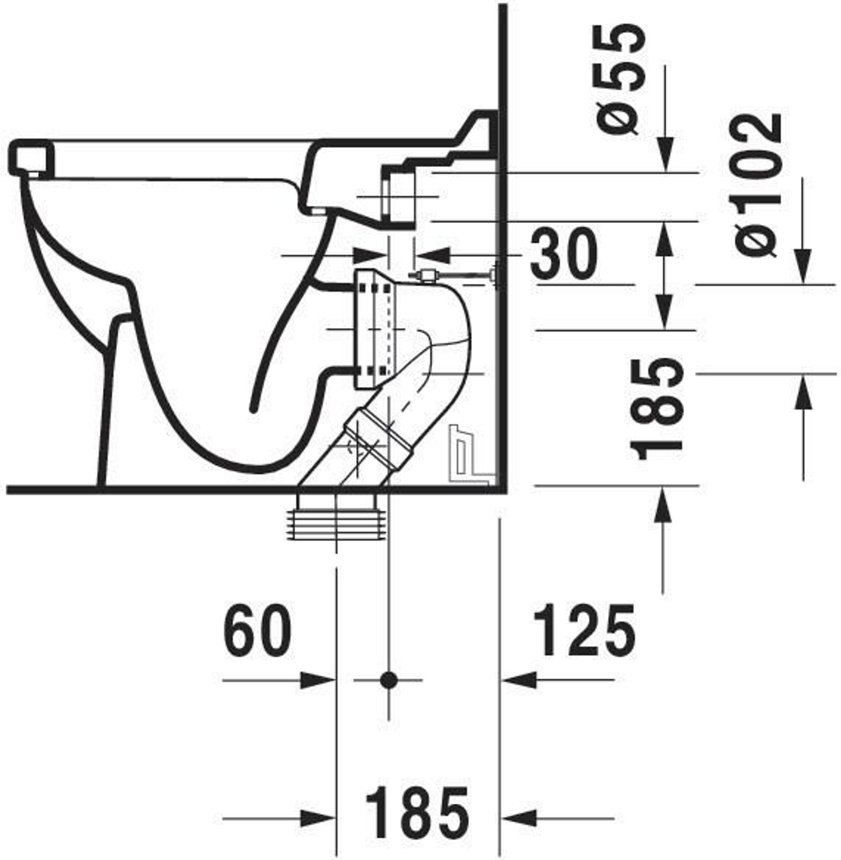 Duravit Stand-WC STARCK 3 ti 360x560mm A