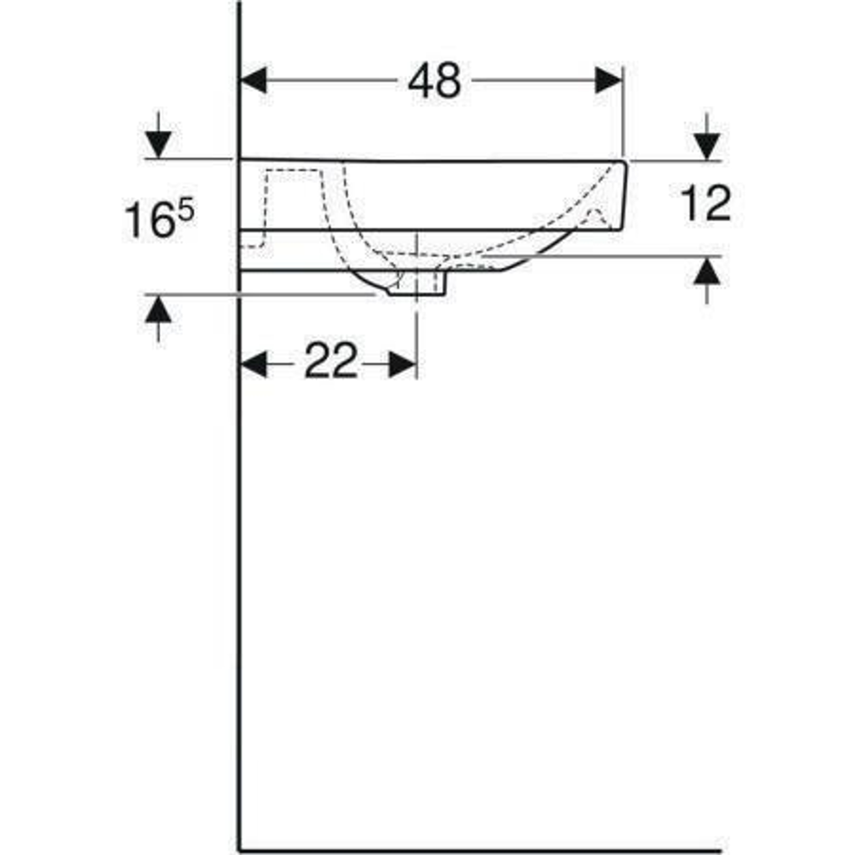 Geberit Waschtisch SMYLE Square mit Hahn