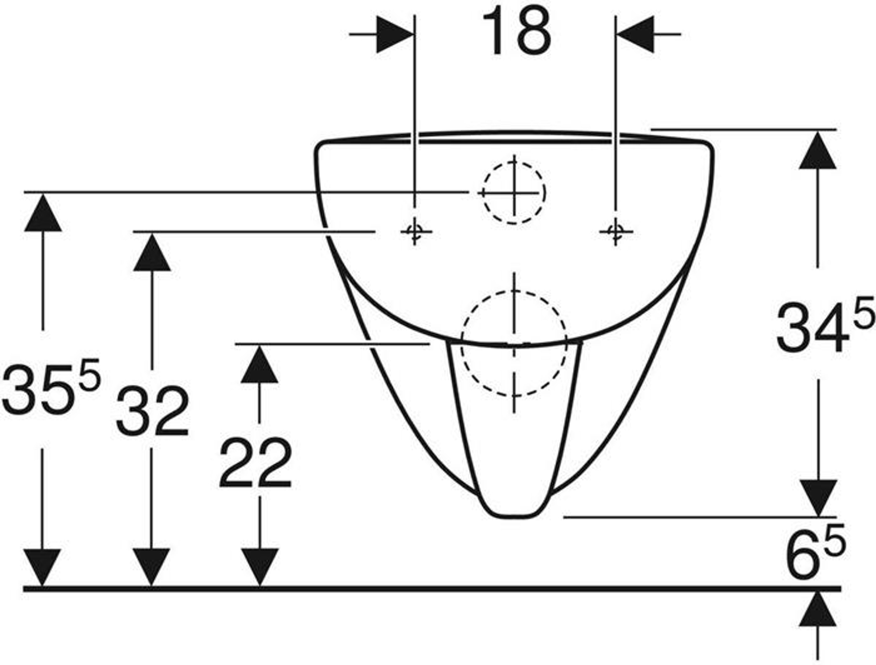 Geberit Wand-Tiefspül-WC RENOVA PLAN Rim