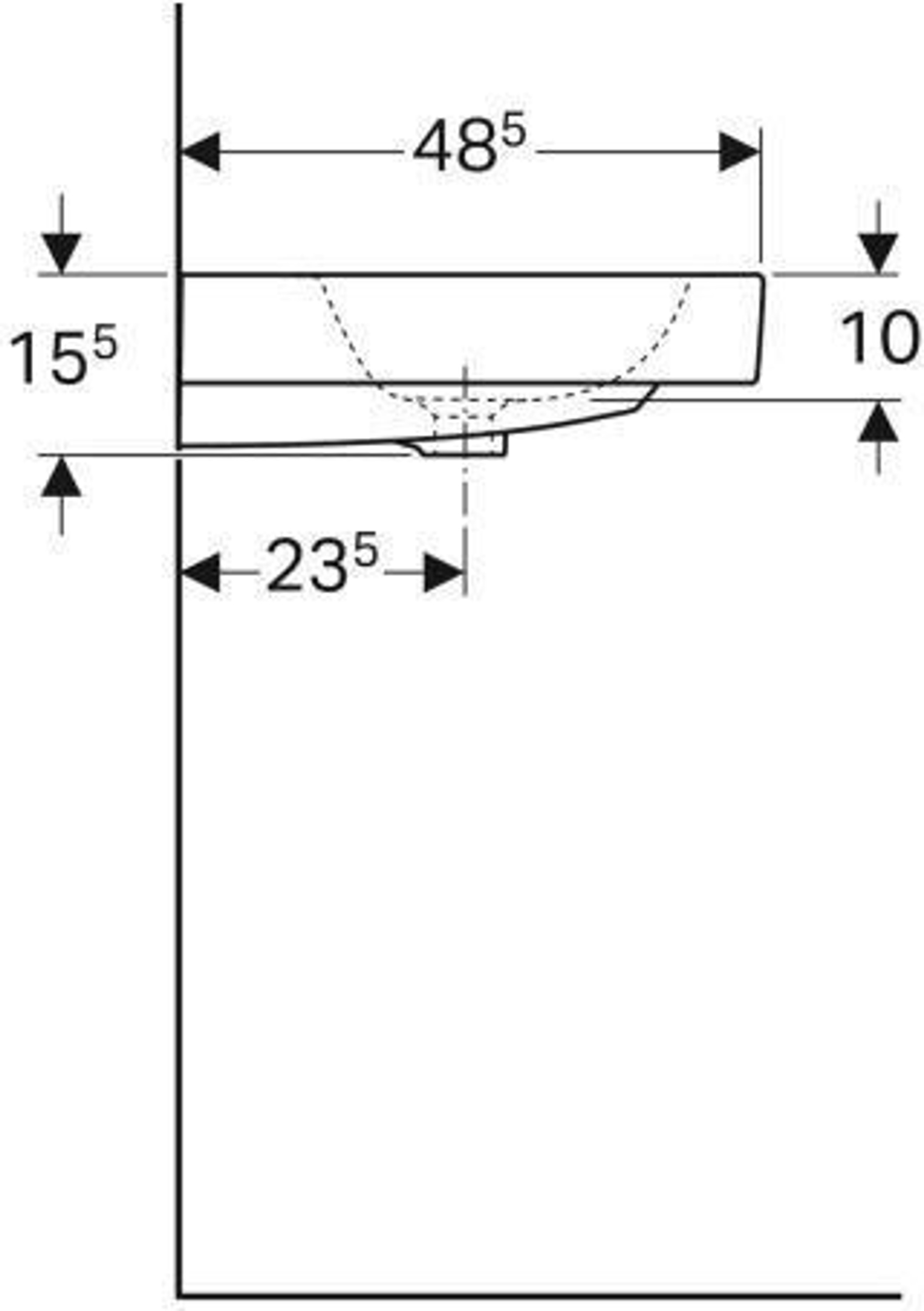 Geberit Waschtisch iCon m HL mit Überlau