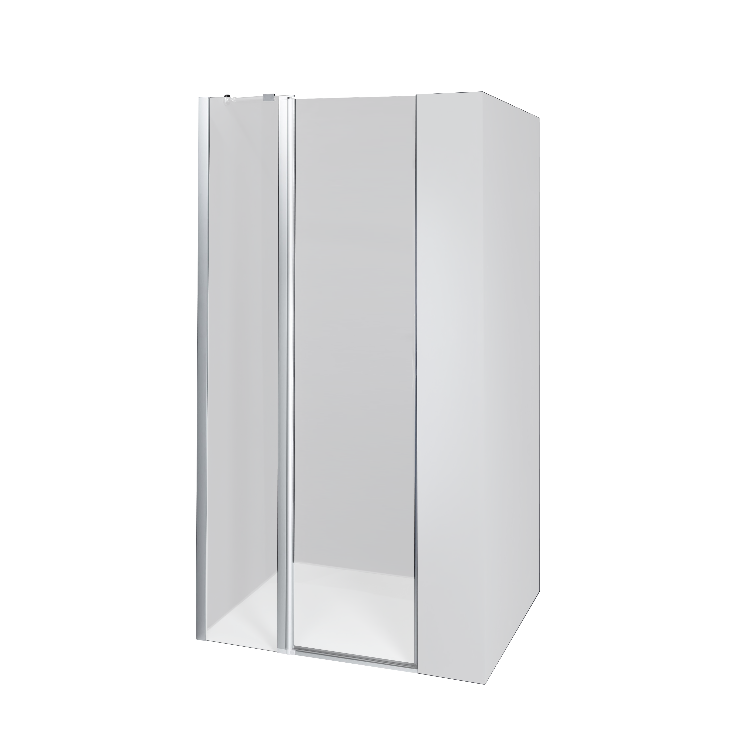 Duschkabine Dusbad Vital 5 Pendeltür an FT+Seitenwand Anschlag:Rechts,Breite:90cm