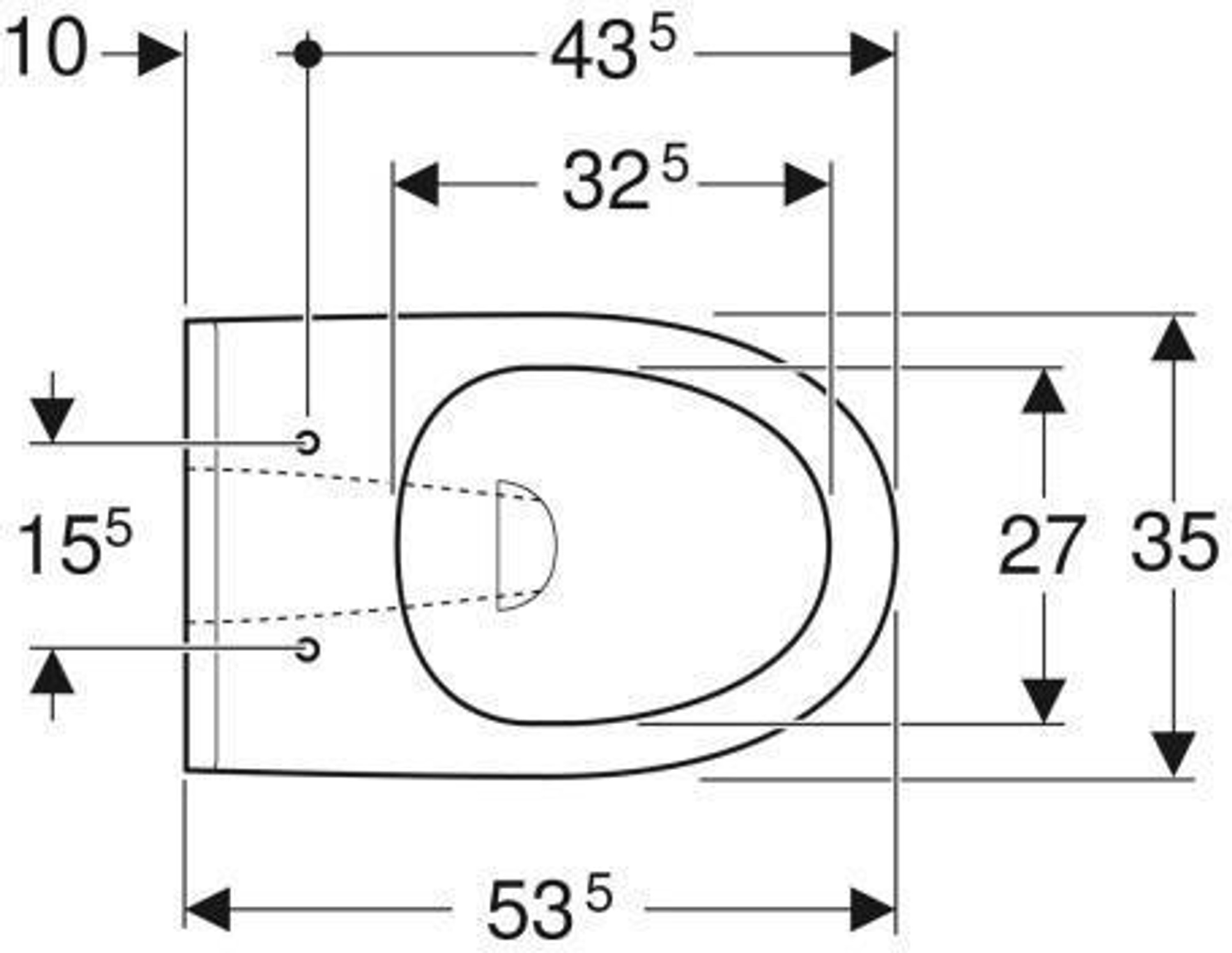 Geberit Wand-Tiefspül-WC RENOVA COMFORT