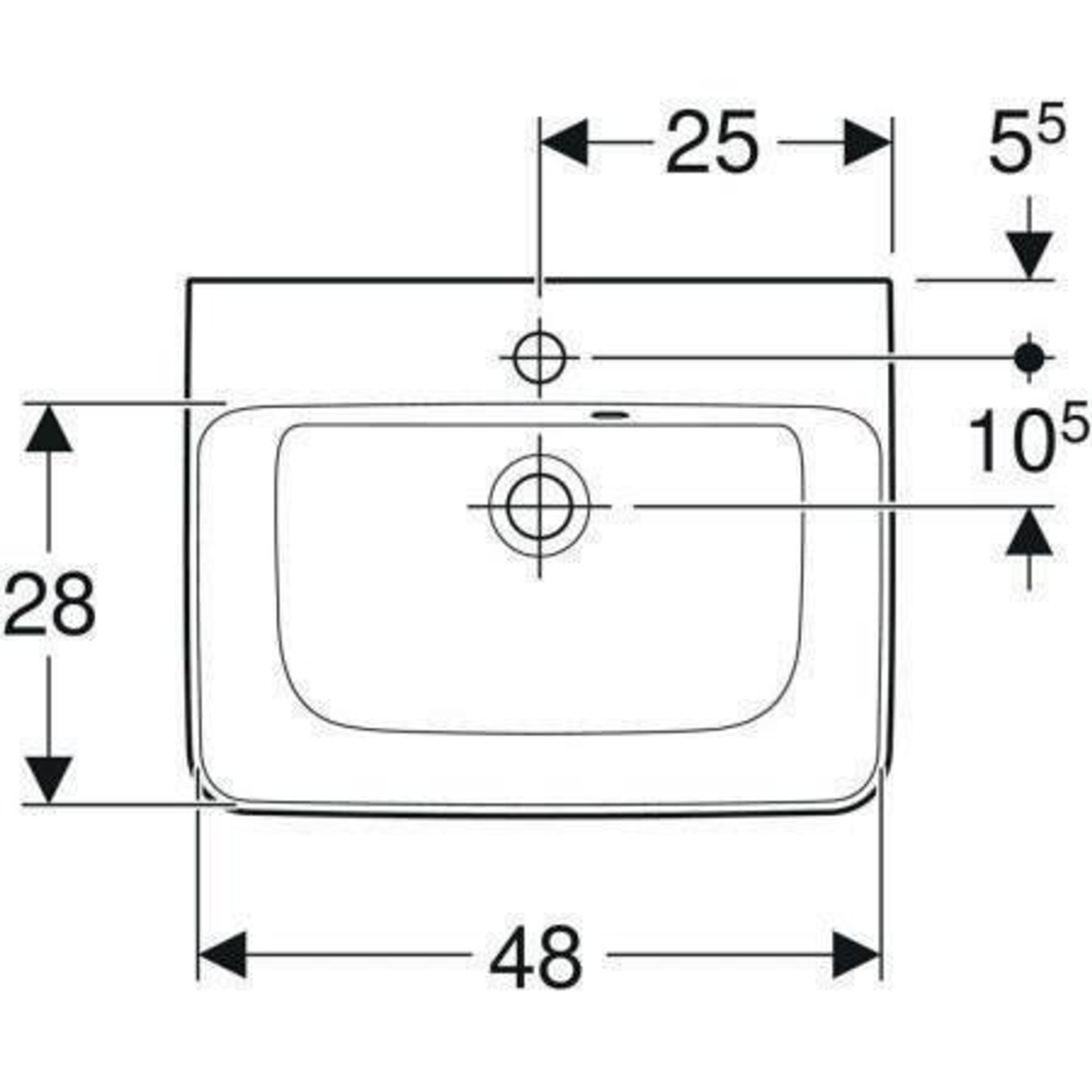 Geberit Handwaschbecken RENOVA PLAN 500x