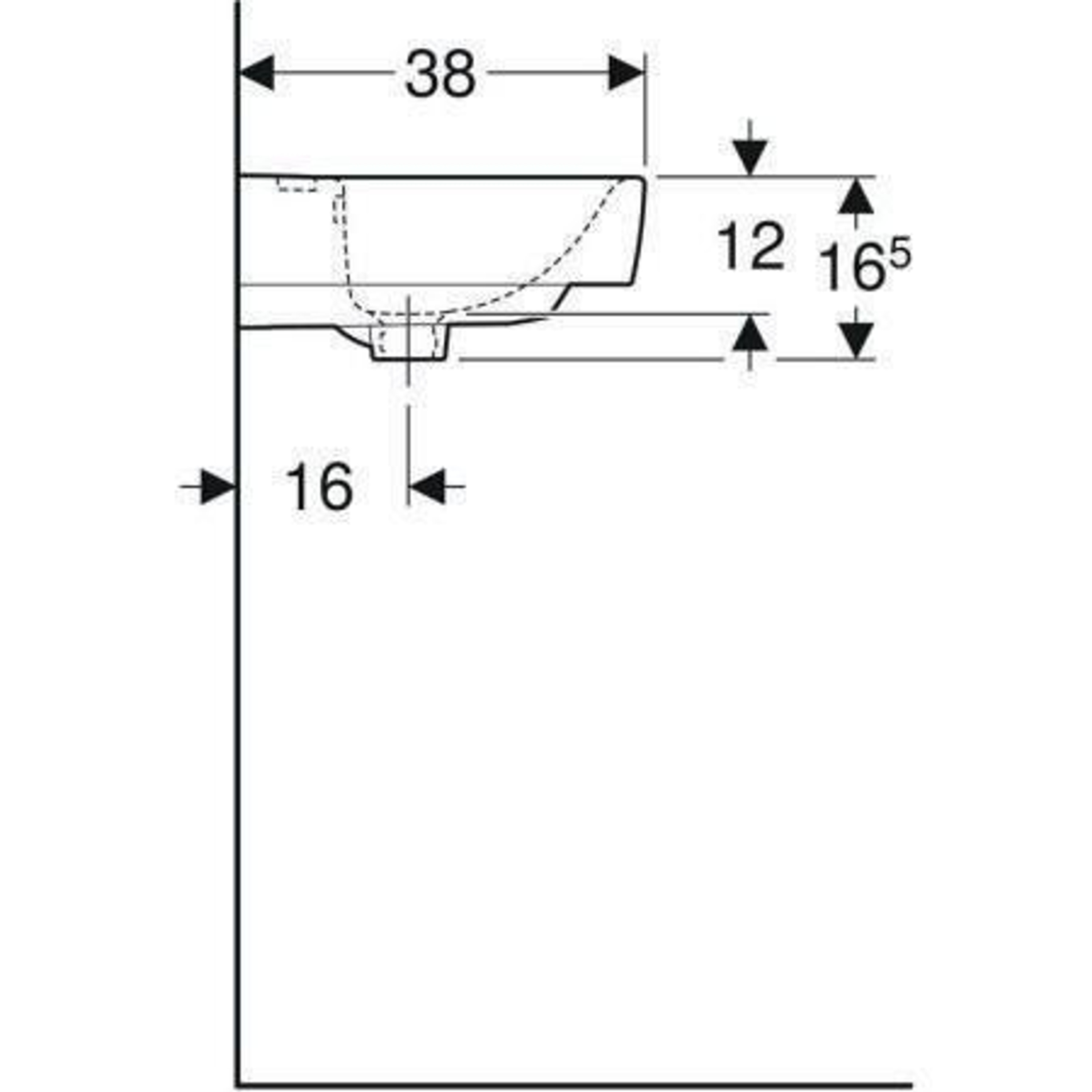 Geberit Handwaschbecken RENOVA PLAN 500x